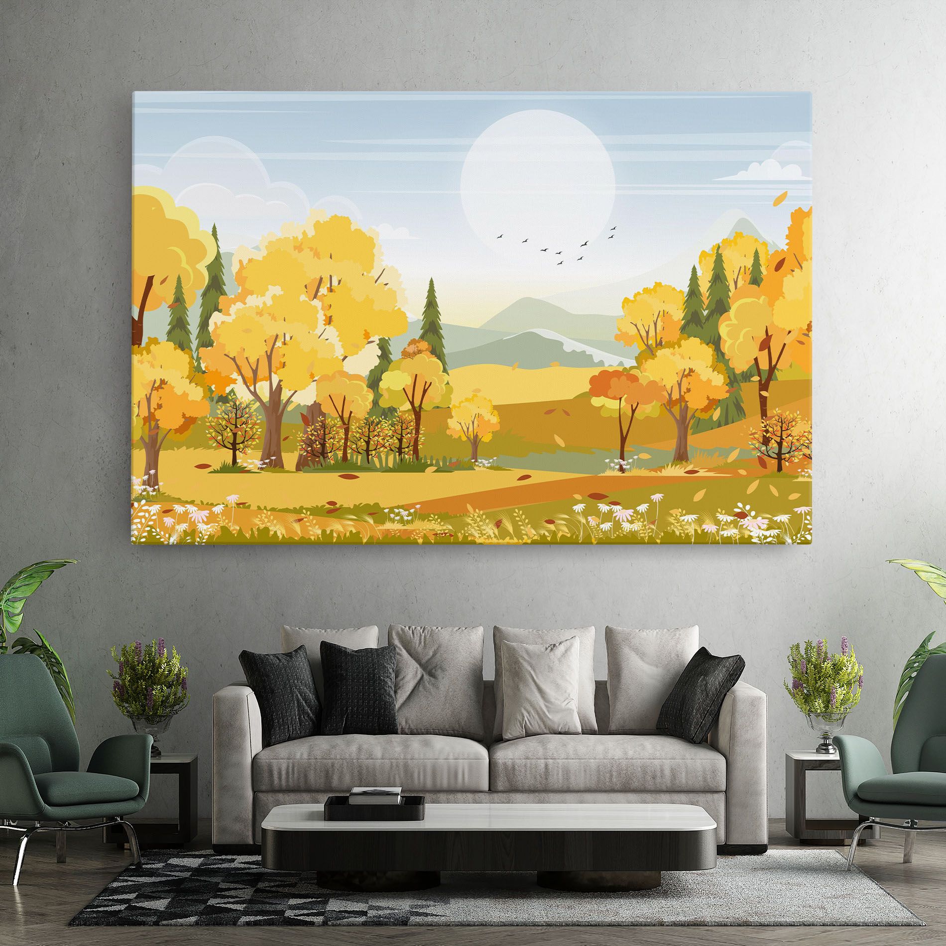 Autumn Yellow View mockup 7