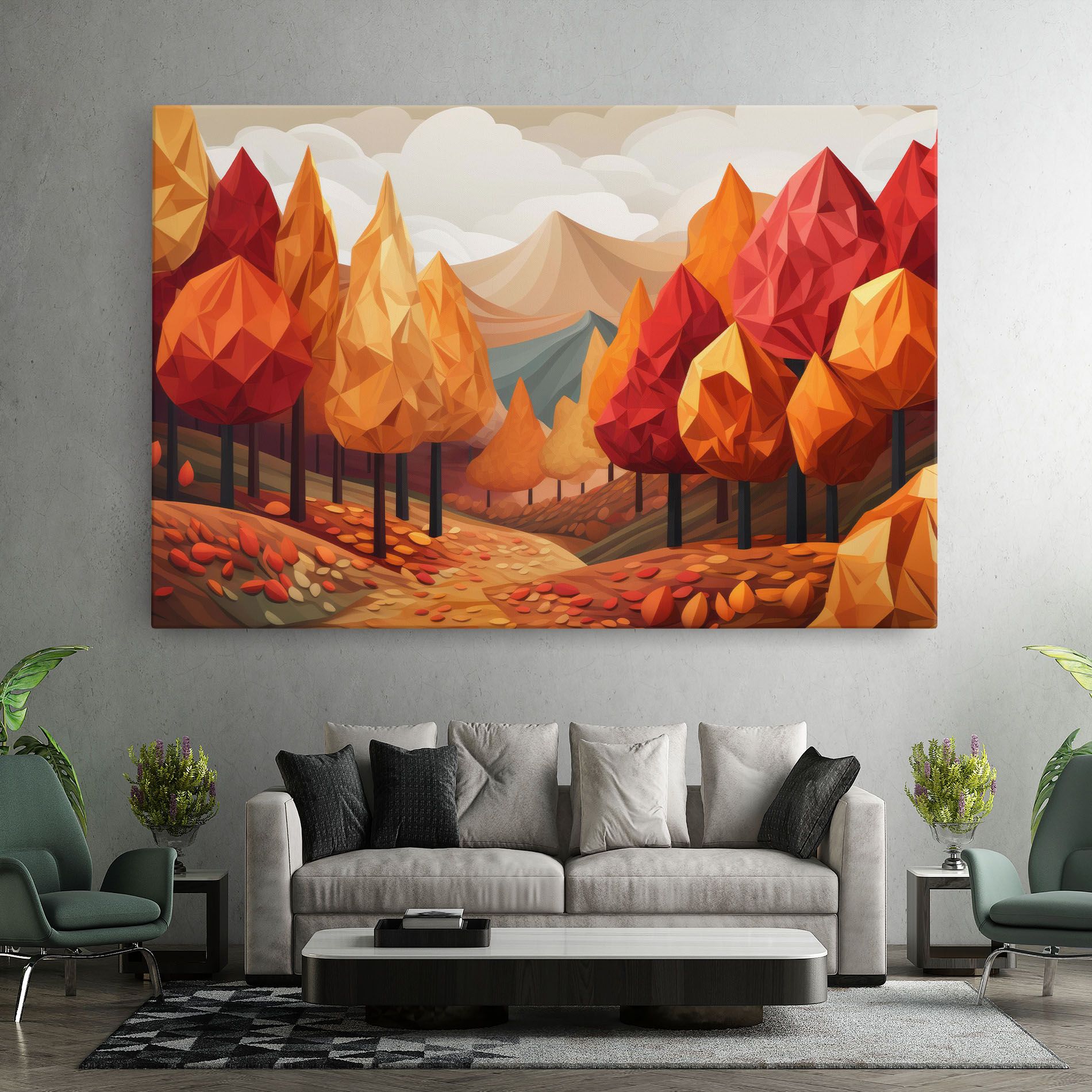 Colorful Trees Art mockup 7