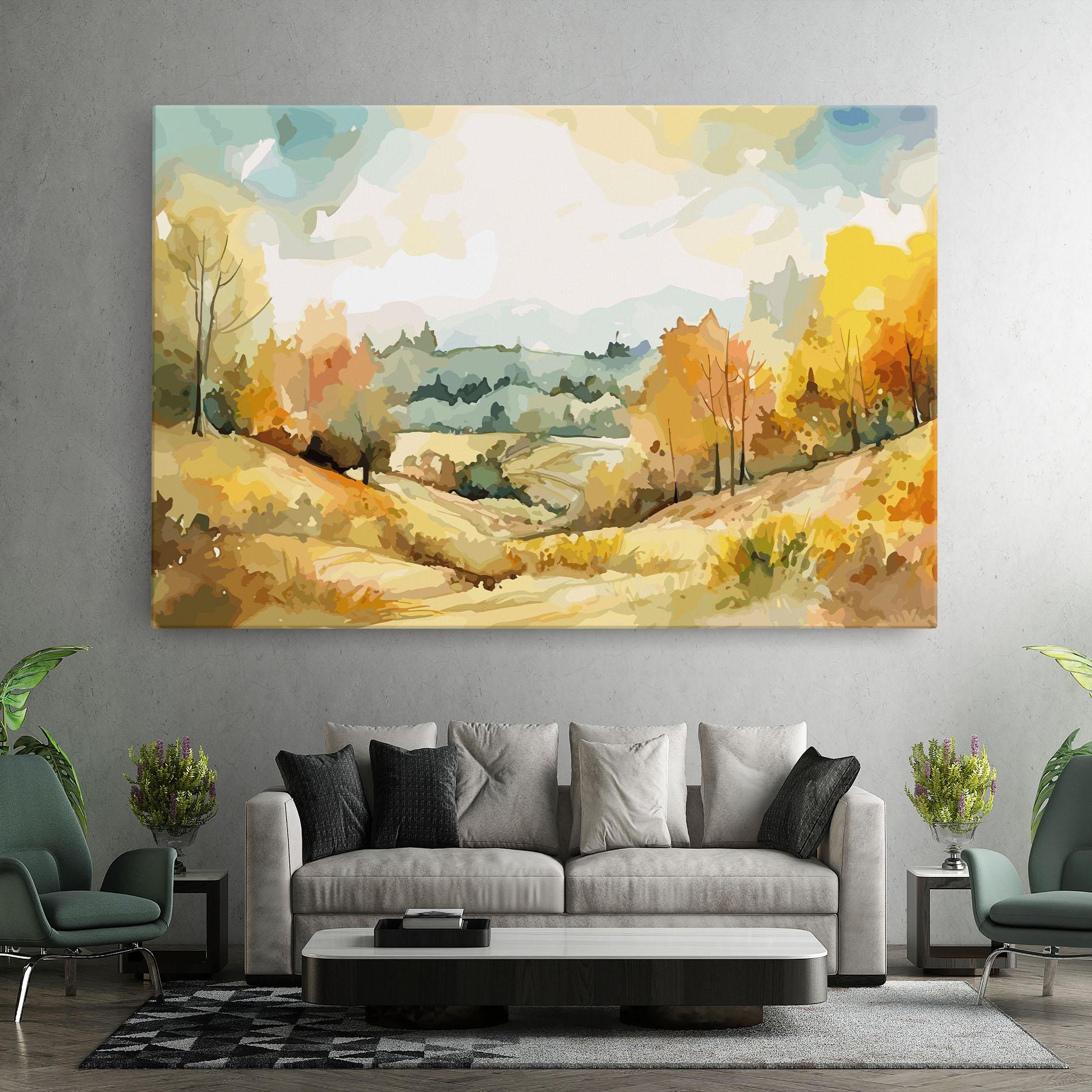 Vászonkép Green Yellow Autumn mockup 7