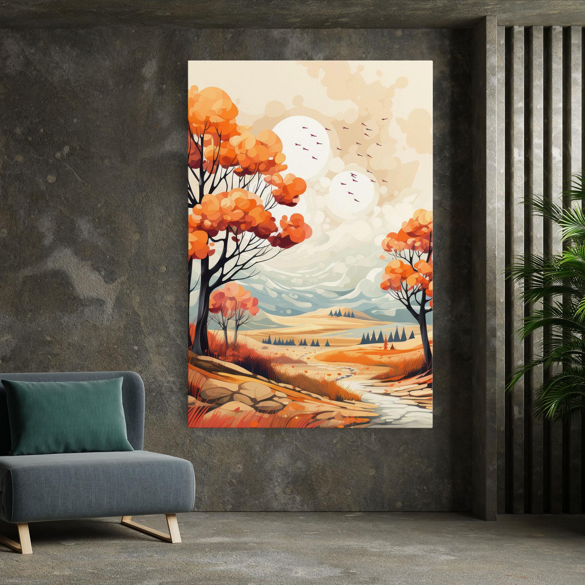 Vászonkép Autumn Tree Painting mockup 7