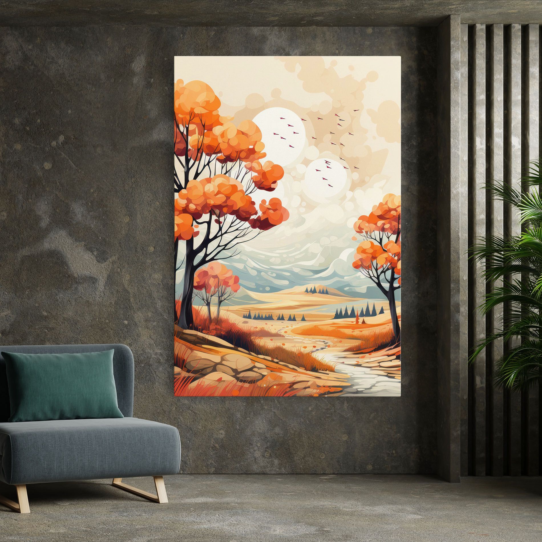Autumn Tree Painting mockup 7