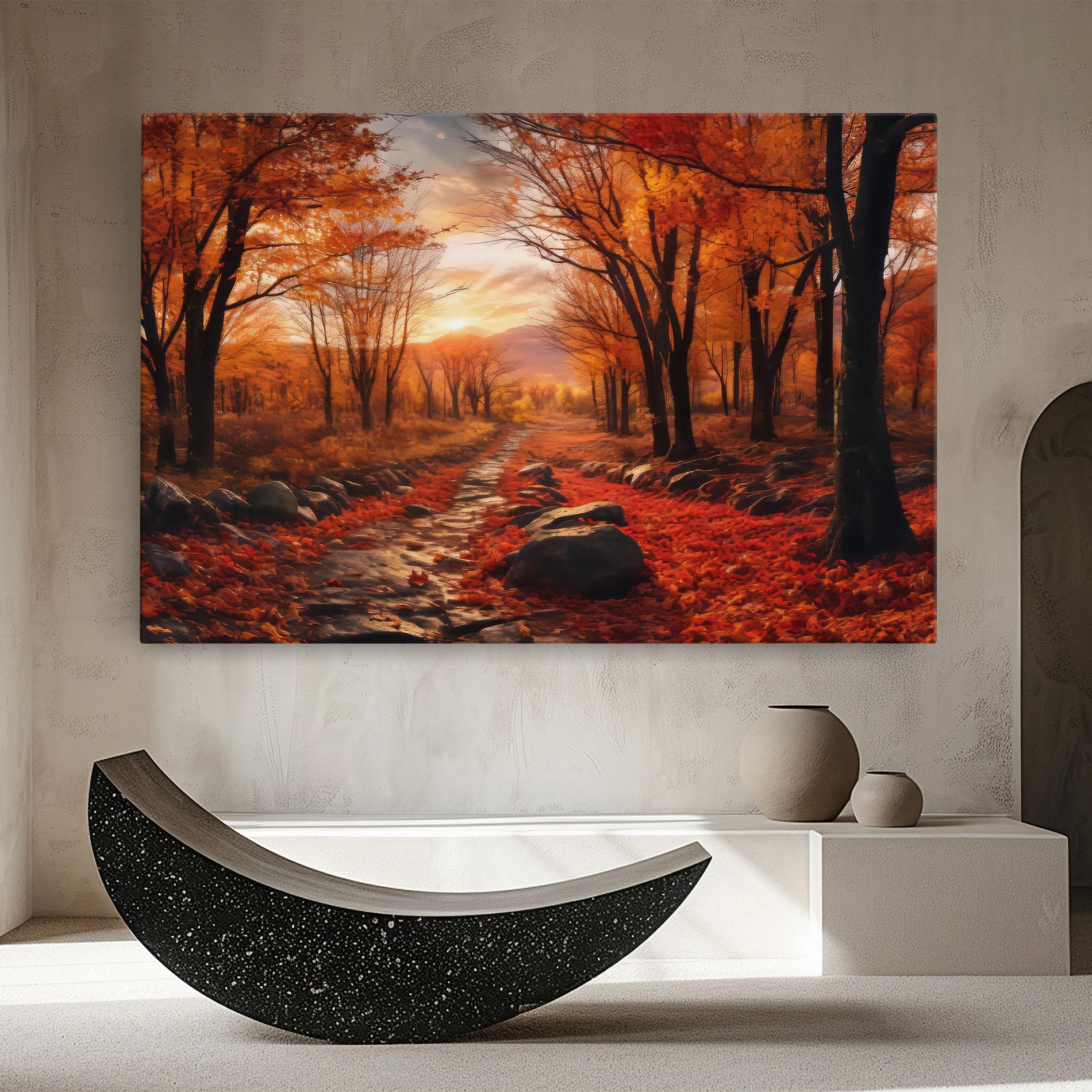 Vászonkép Autumn Path mockup 8