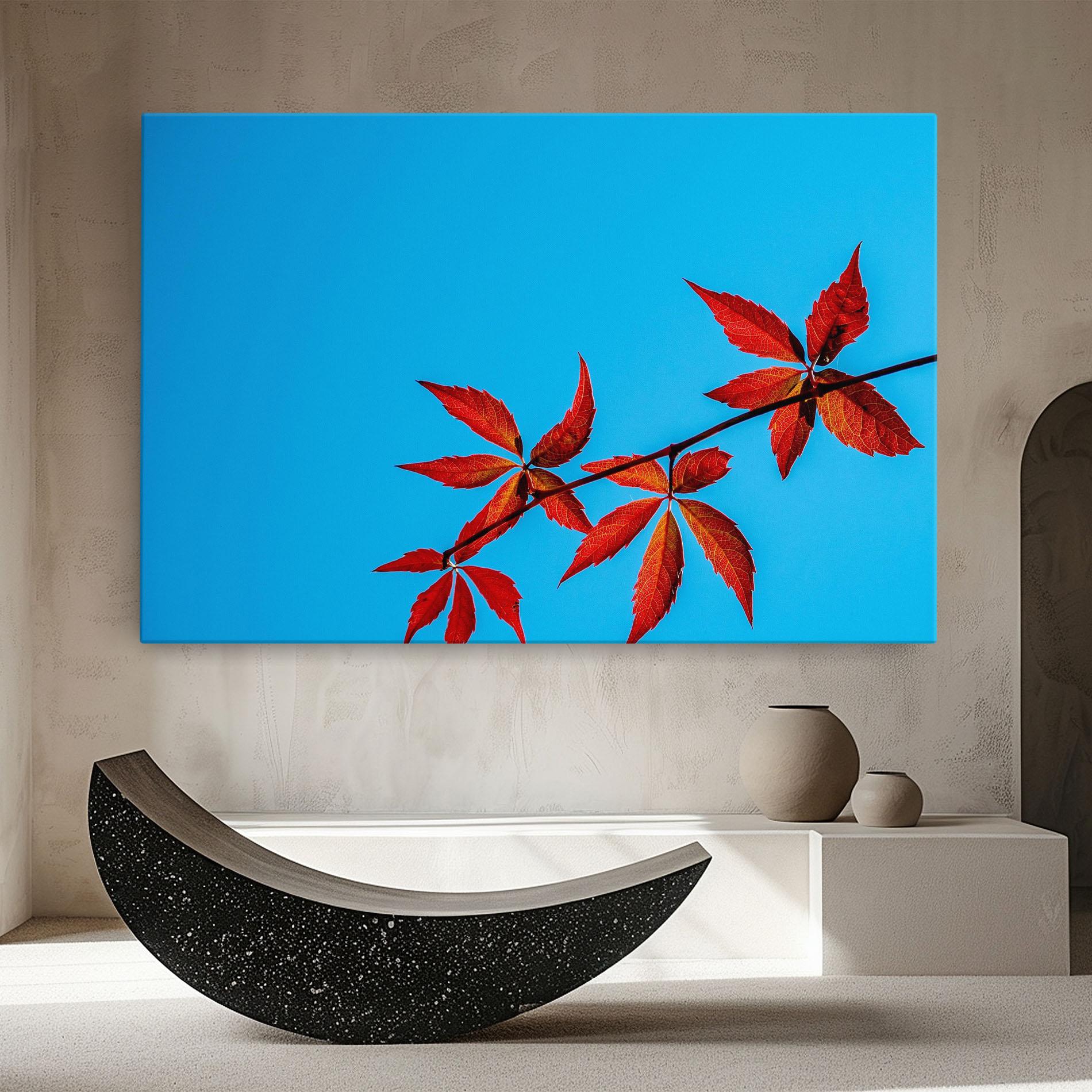 Vászonkép Red Small Leaves mockup 8