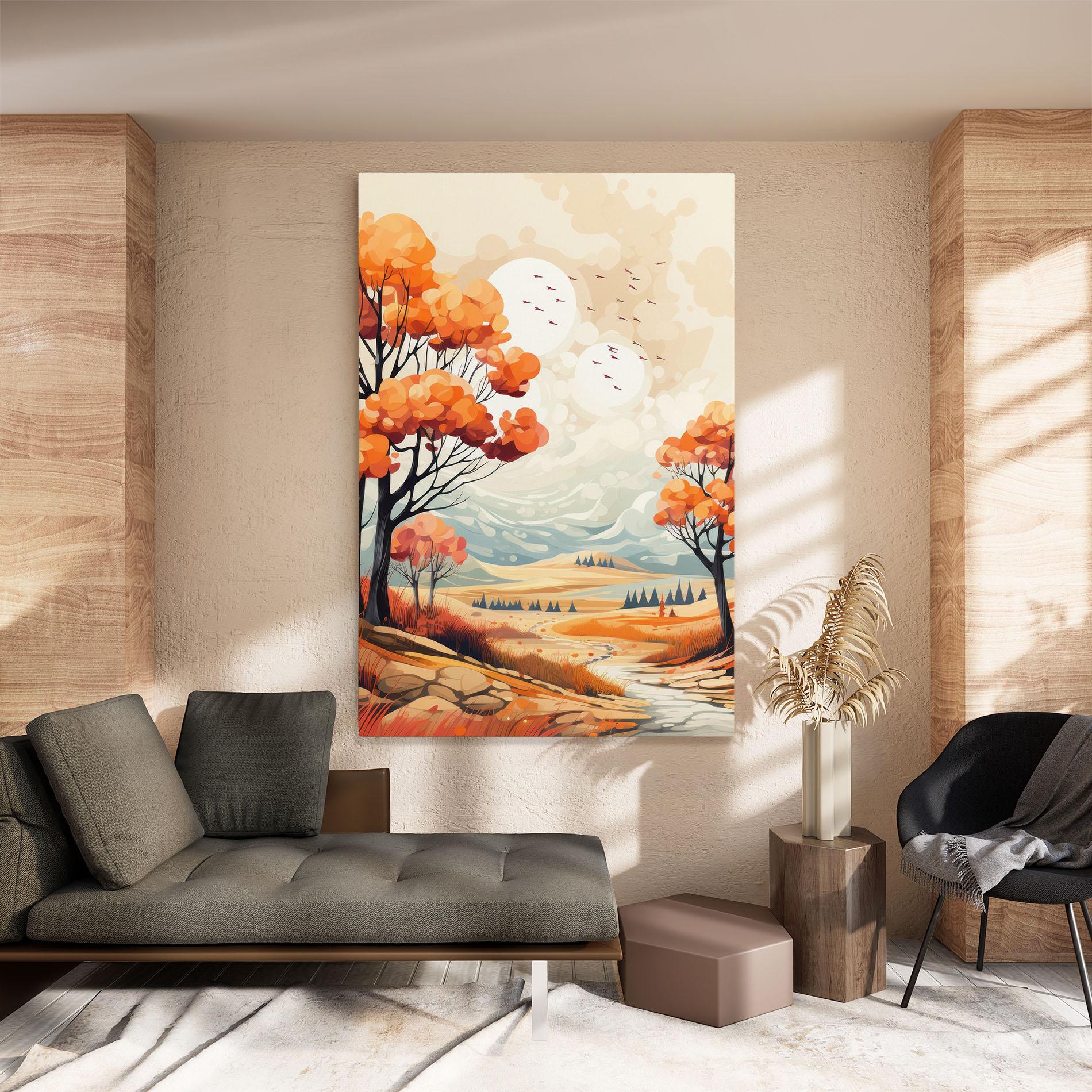 Vászonkép Autumn Tree Painting mockup 8