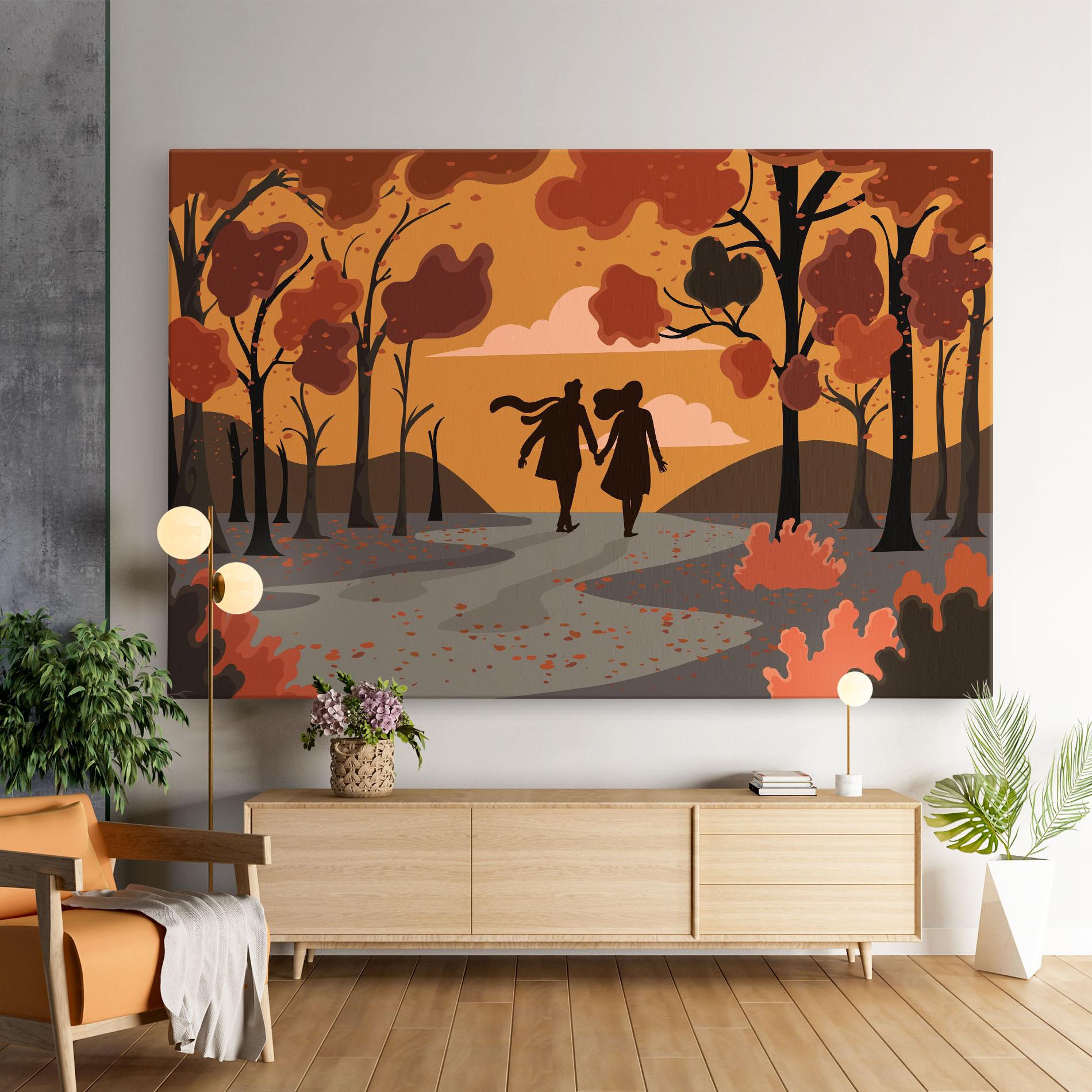 Vászonkép Autumn Couple mockup 9