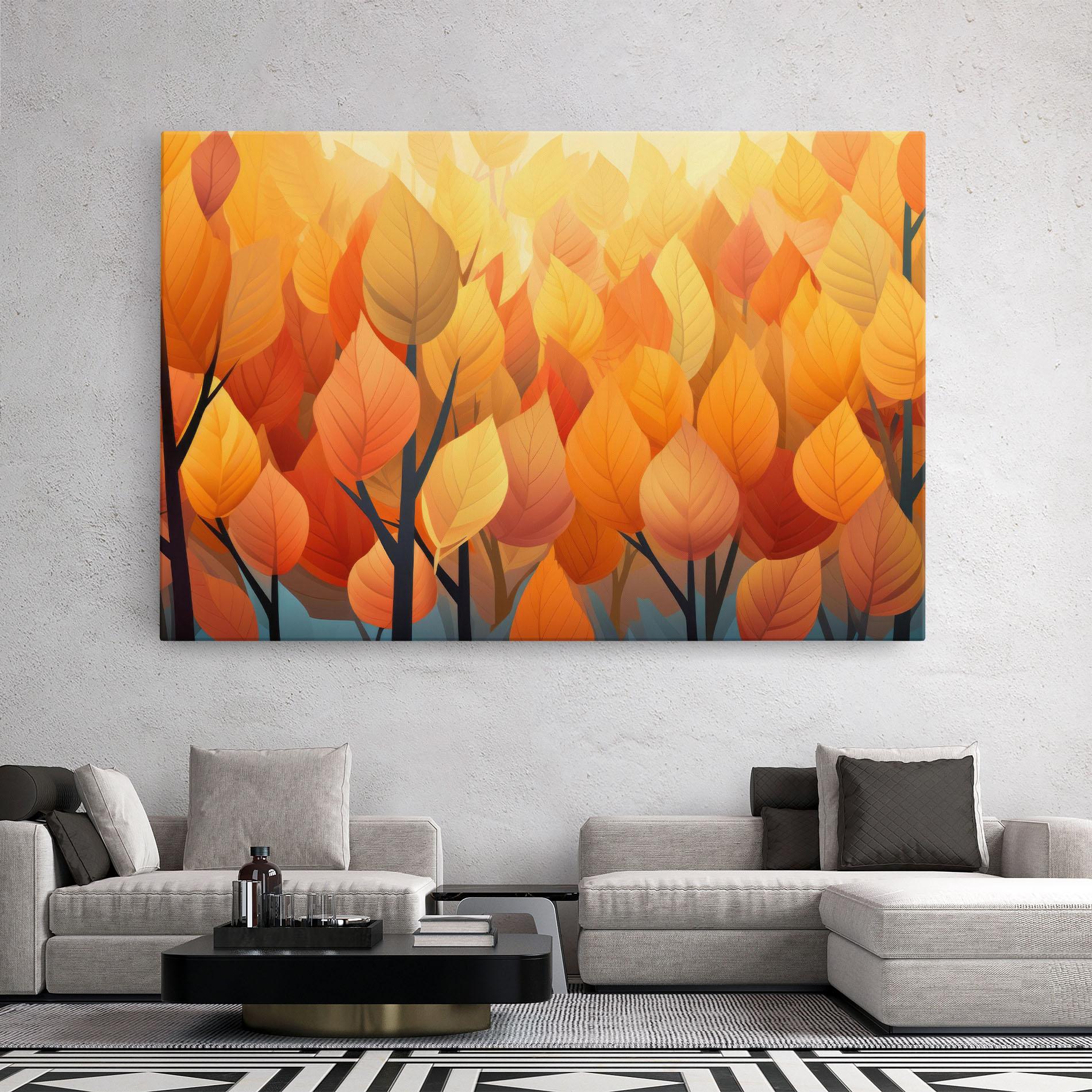 Vászonkép Autumn Leaves mockup 2