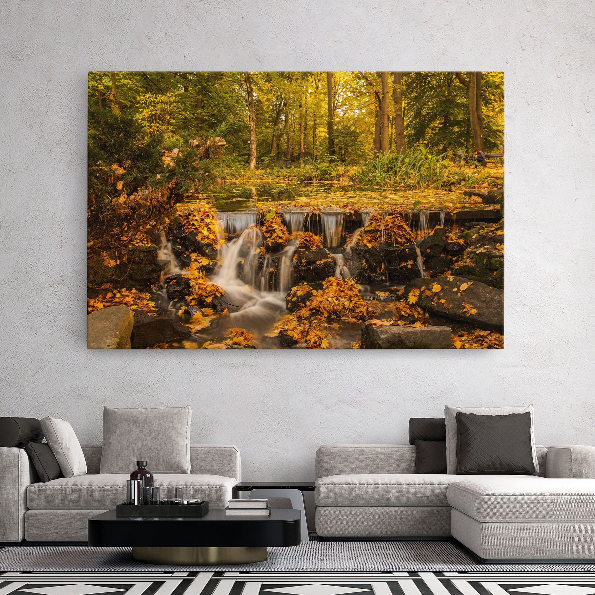 Autumn Waterfall mockup 2