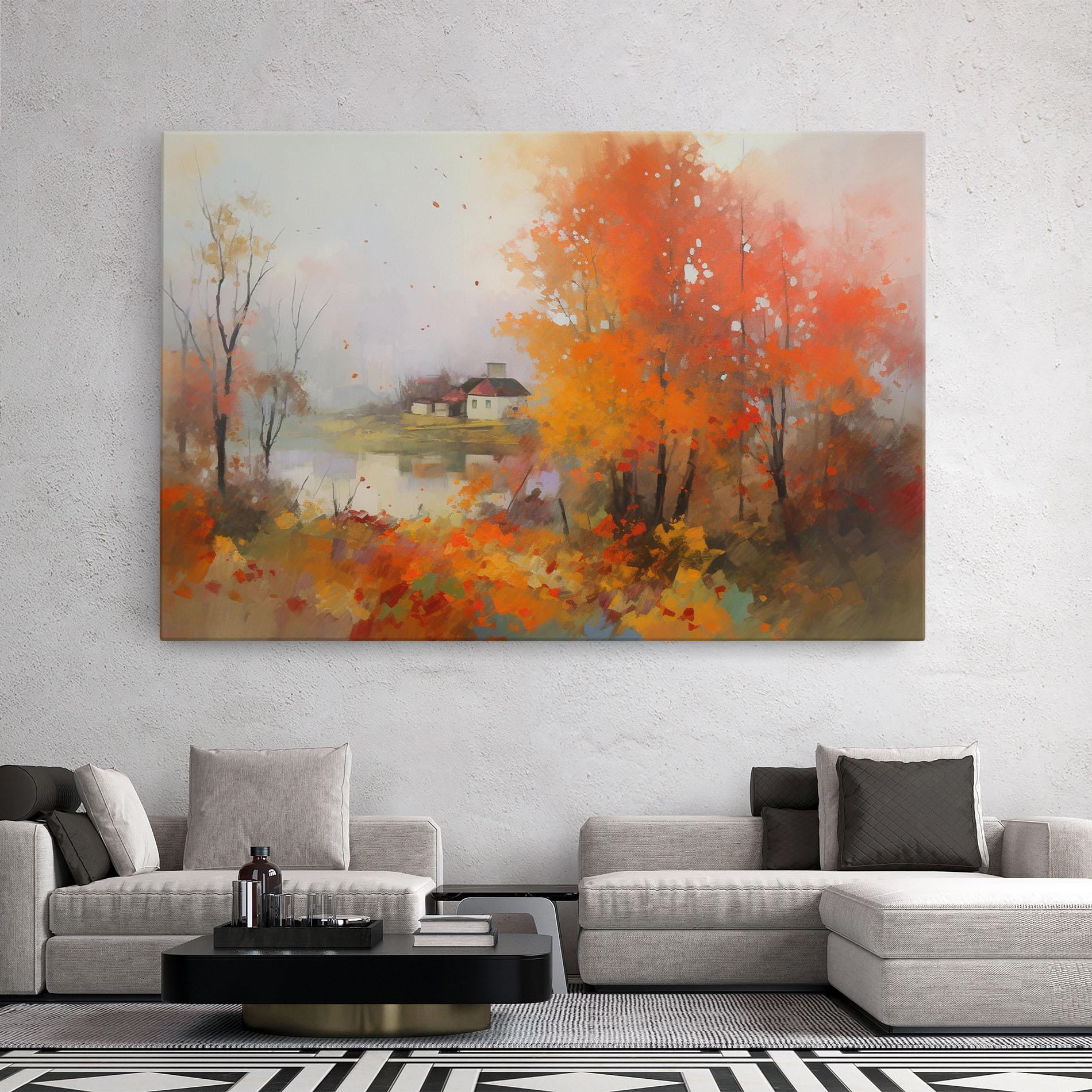 Vászonkép Autumnal Painting mockup 2