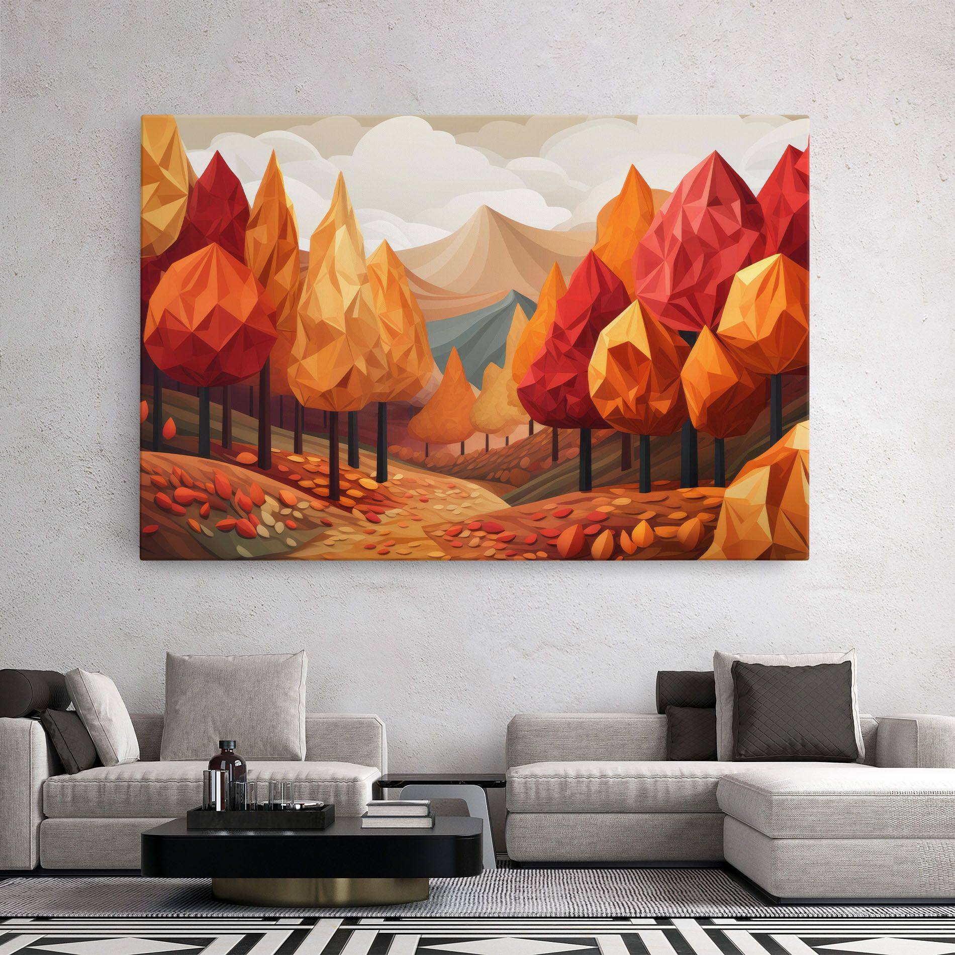 Colorful Trees Art mockup 2