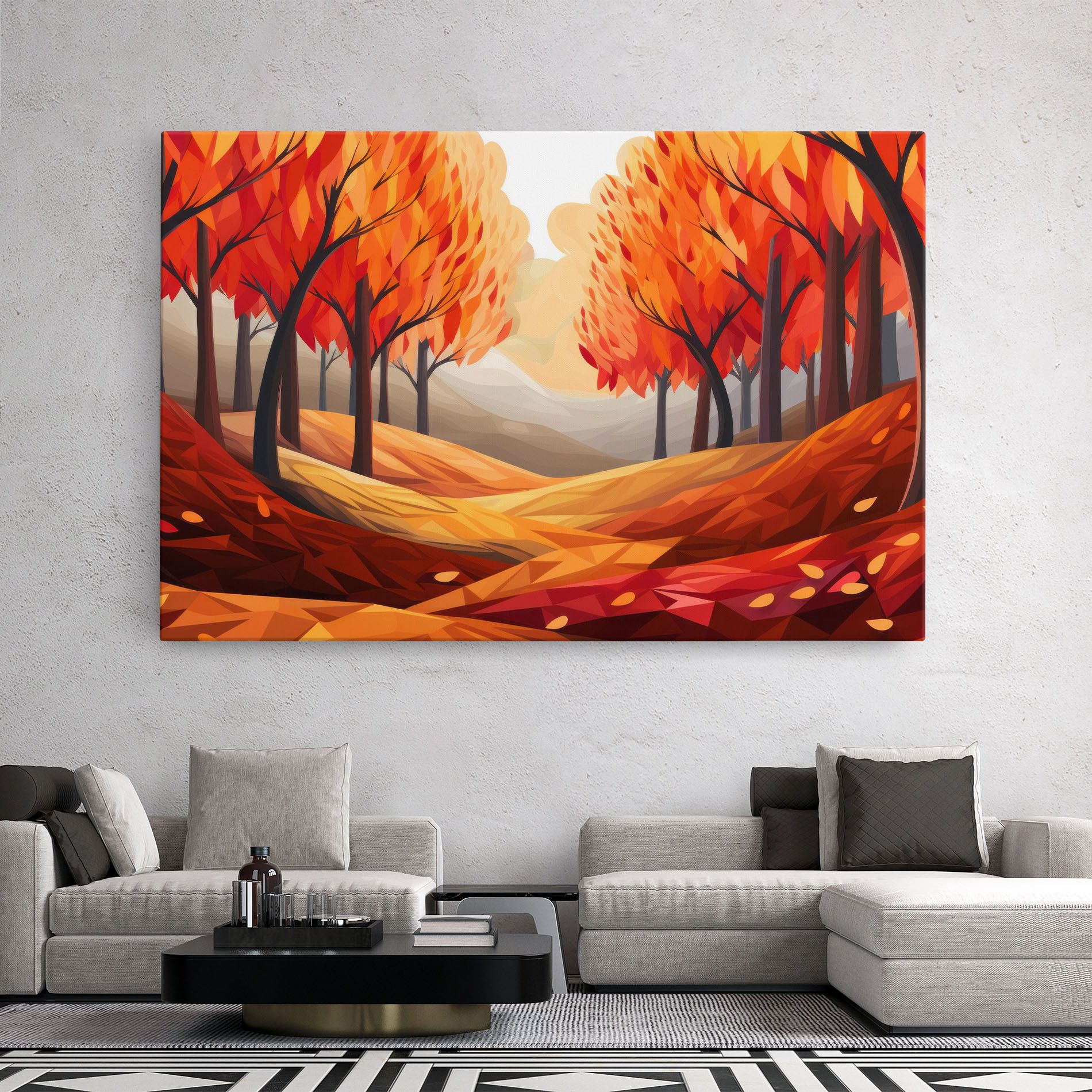 Red Trees Art mockup 2