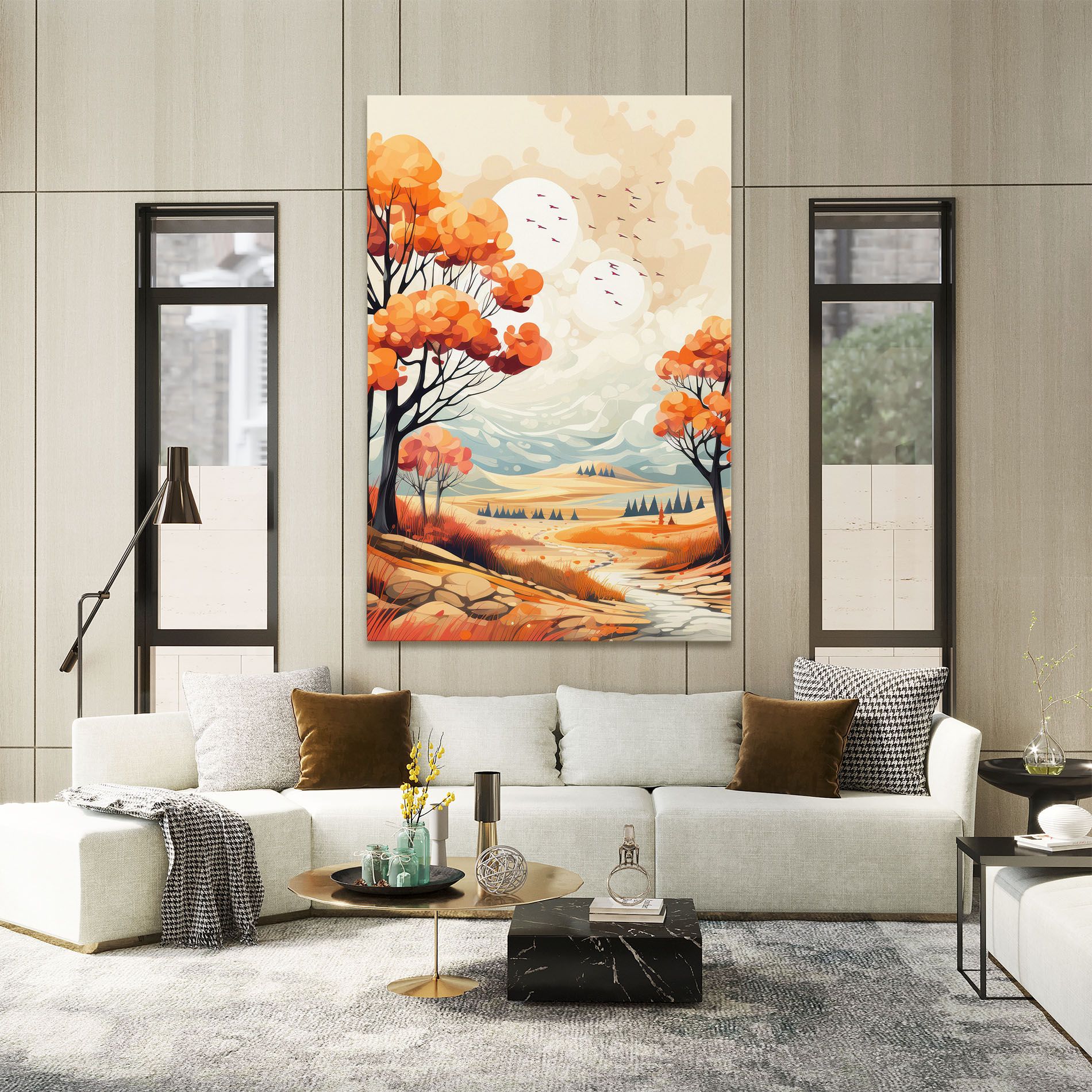 Autumn Tree Painting mockup 2