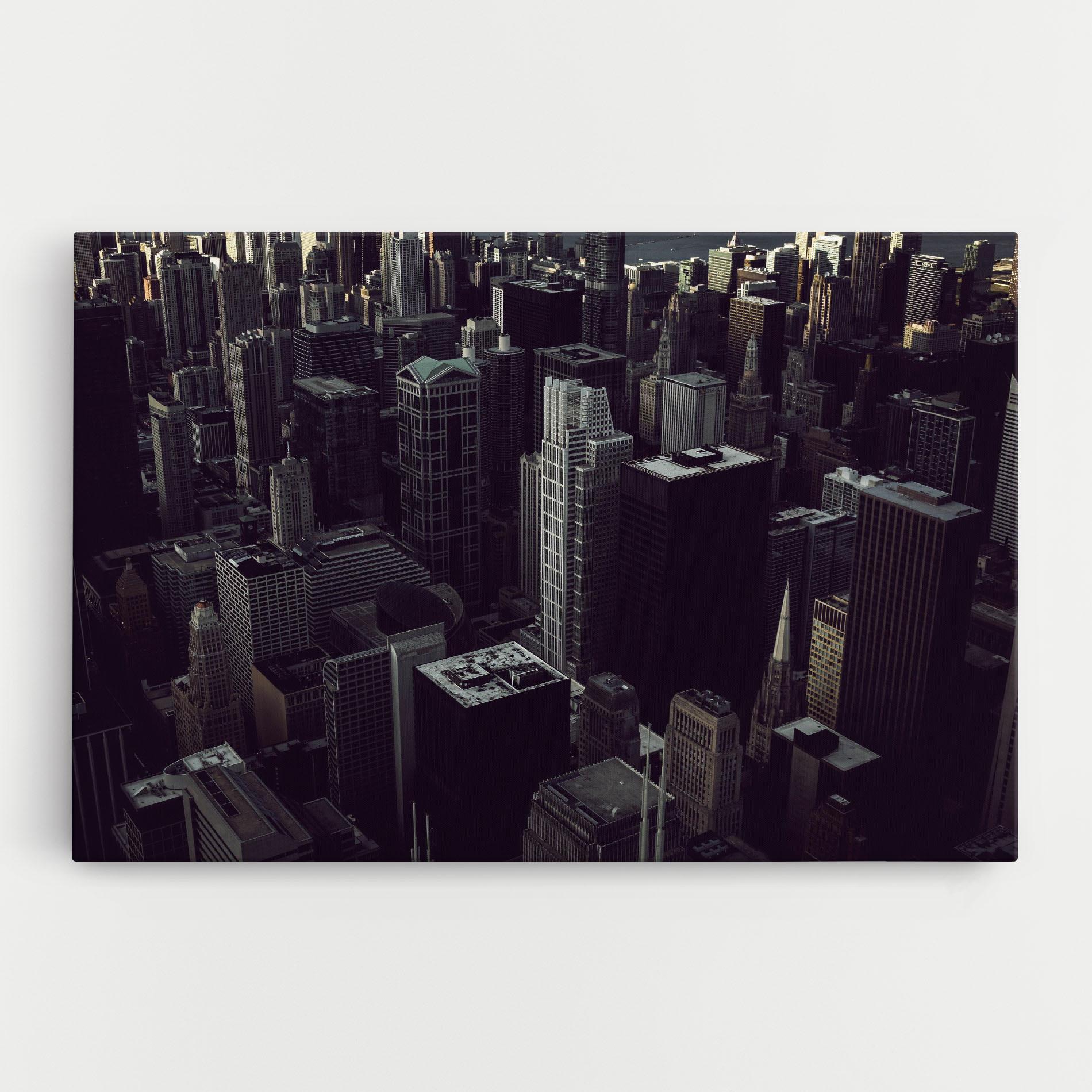 Vászonkép Black Cream Building mockup 0