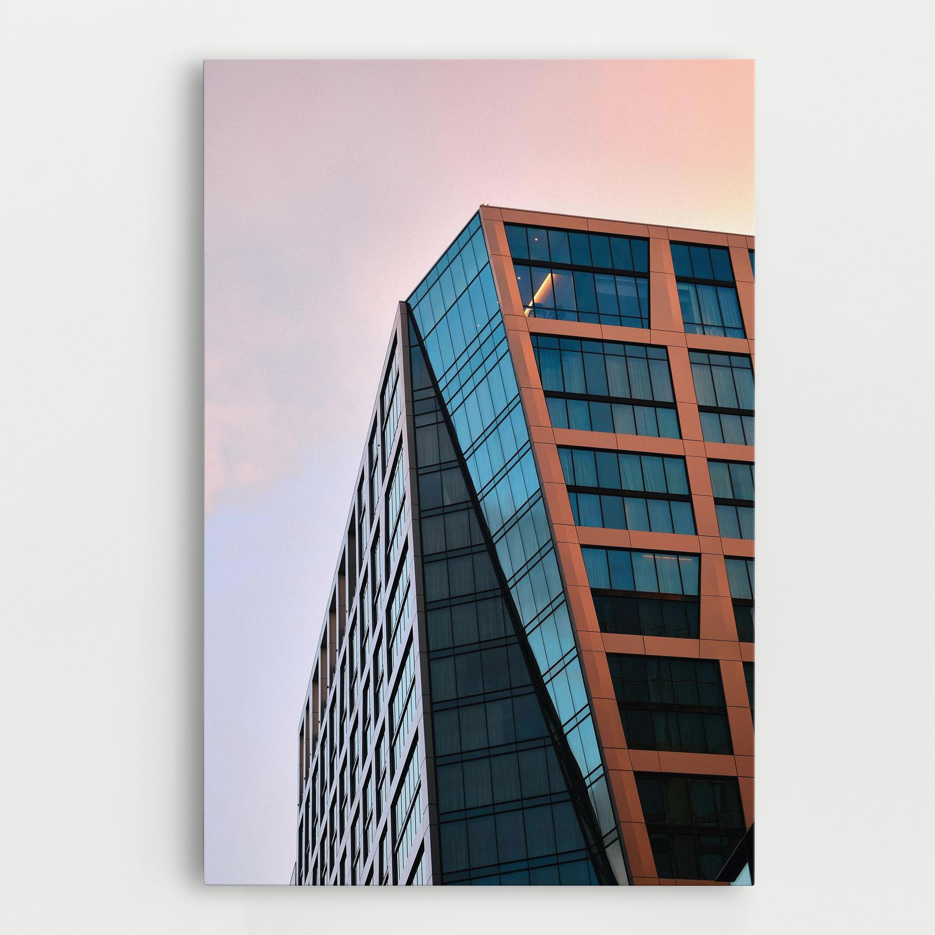 Vászonkép Blue Glass Building mockup 0