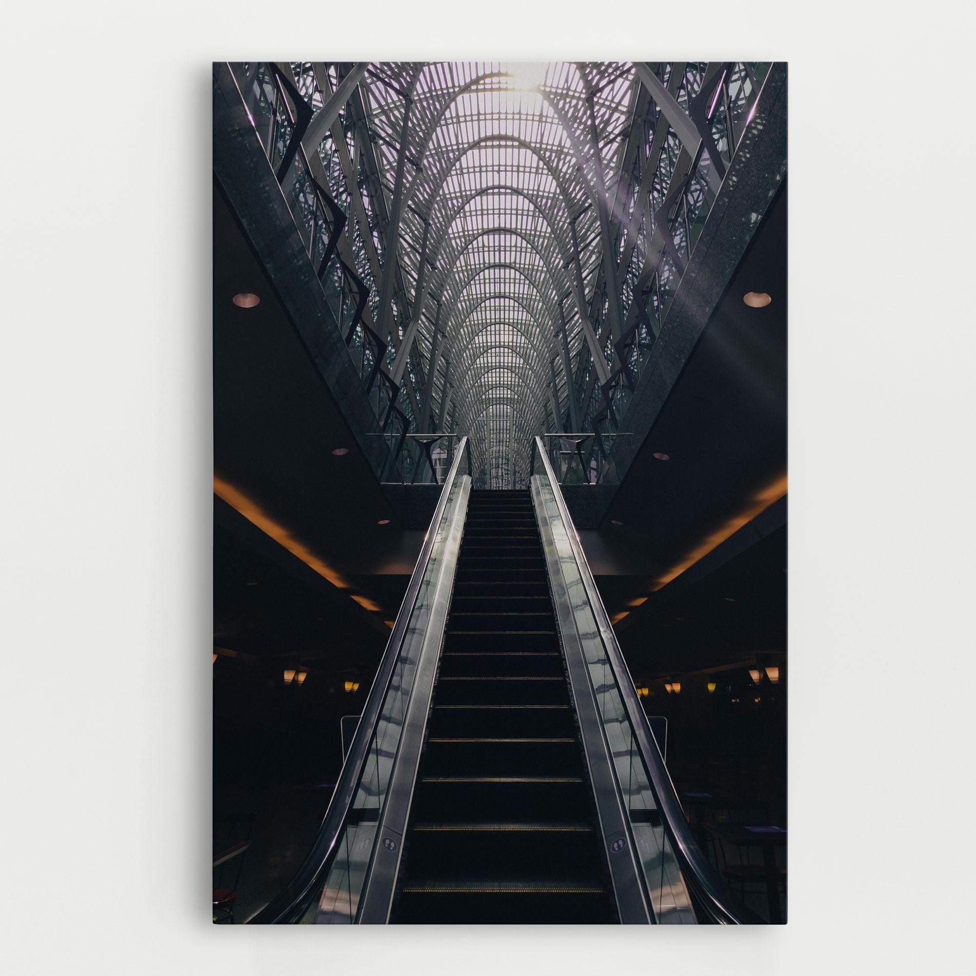 Vászonkép Grey Stairs Building mockup 0