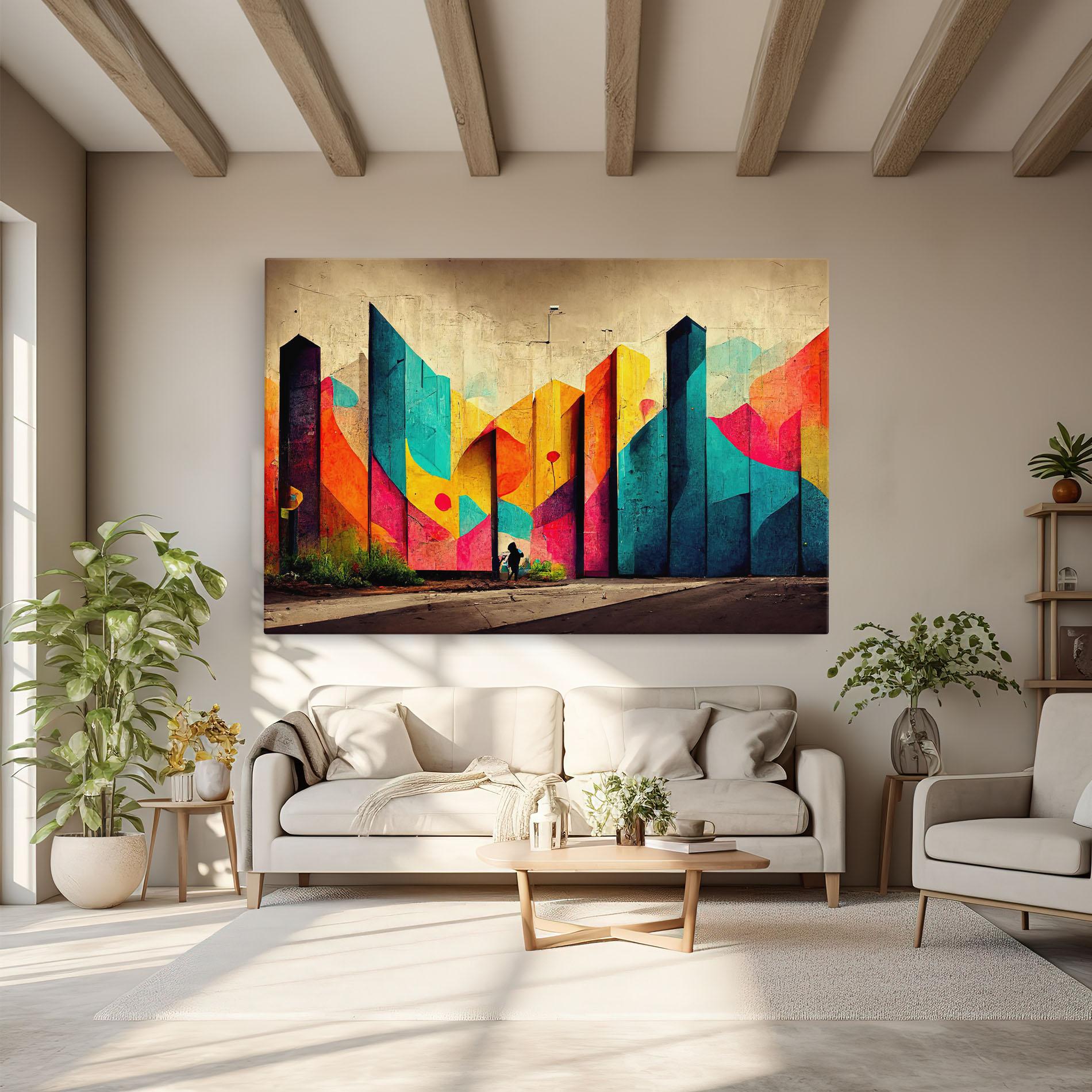 Vászonkép Abstract City Color mockup 6