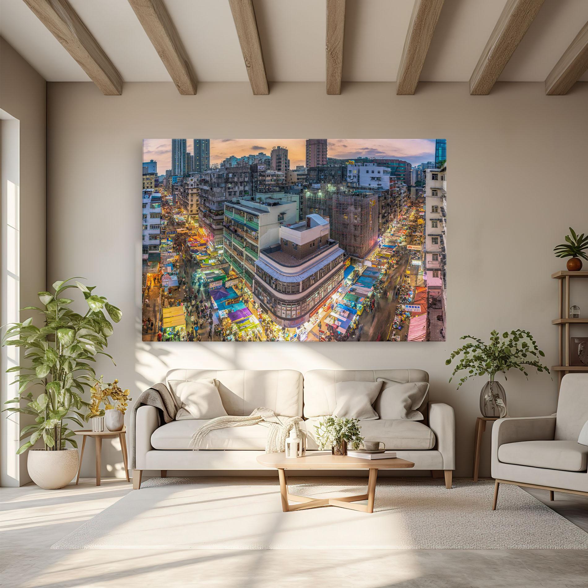 Vászonkép Colorful Building mockup 6