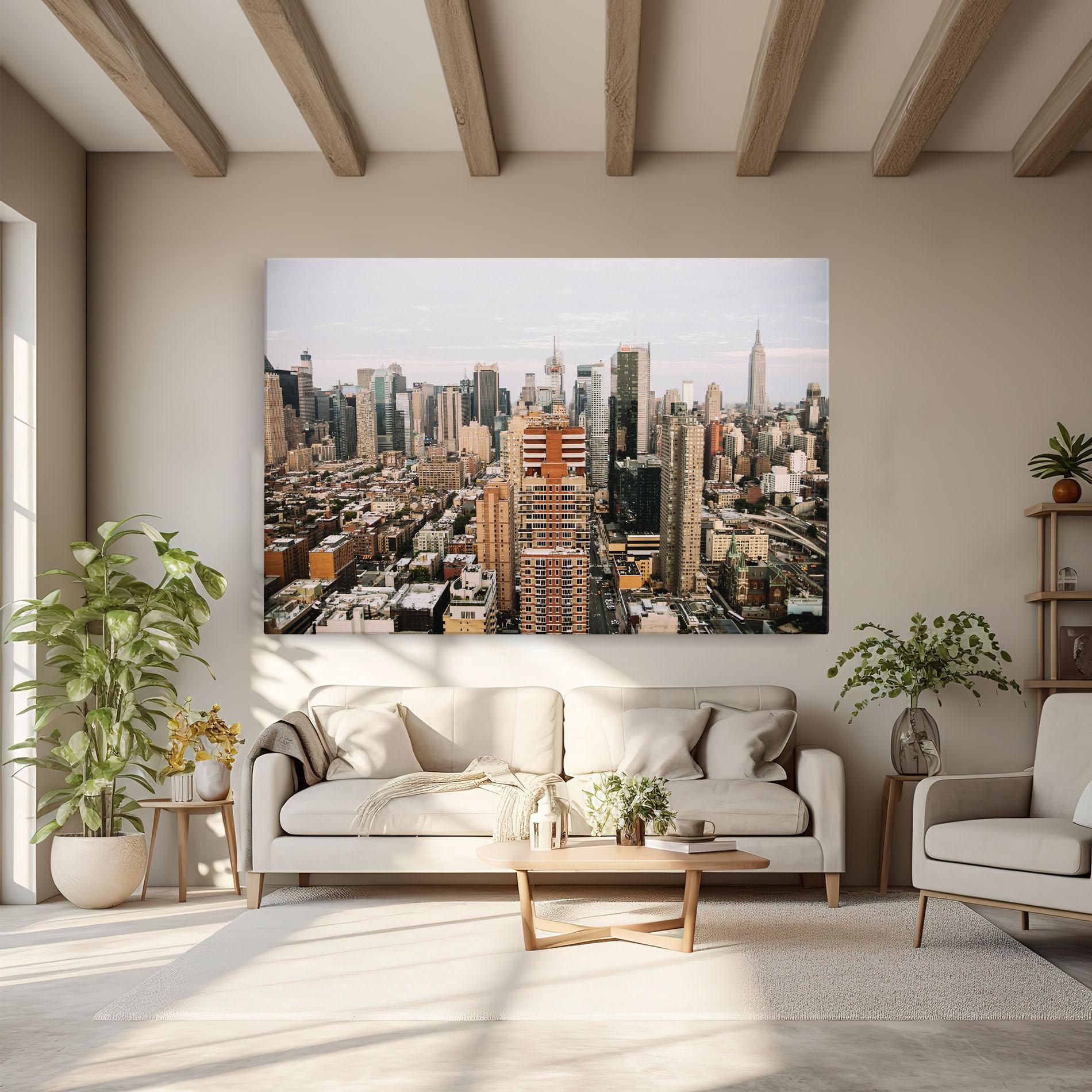 Vászonkép Cream Orange Building mockup 6