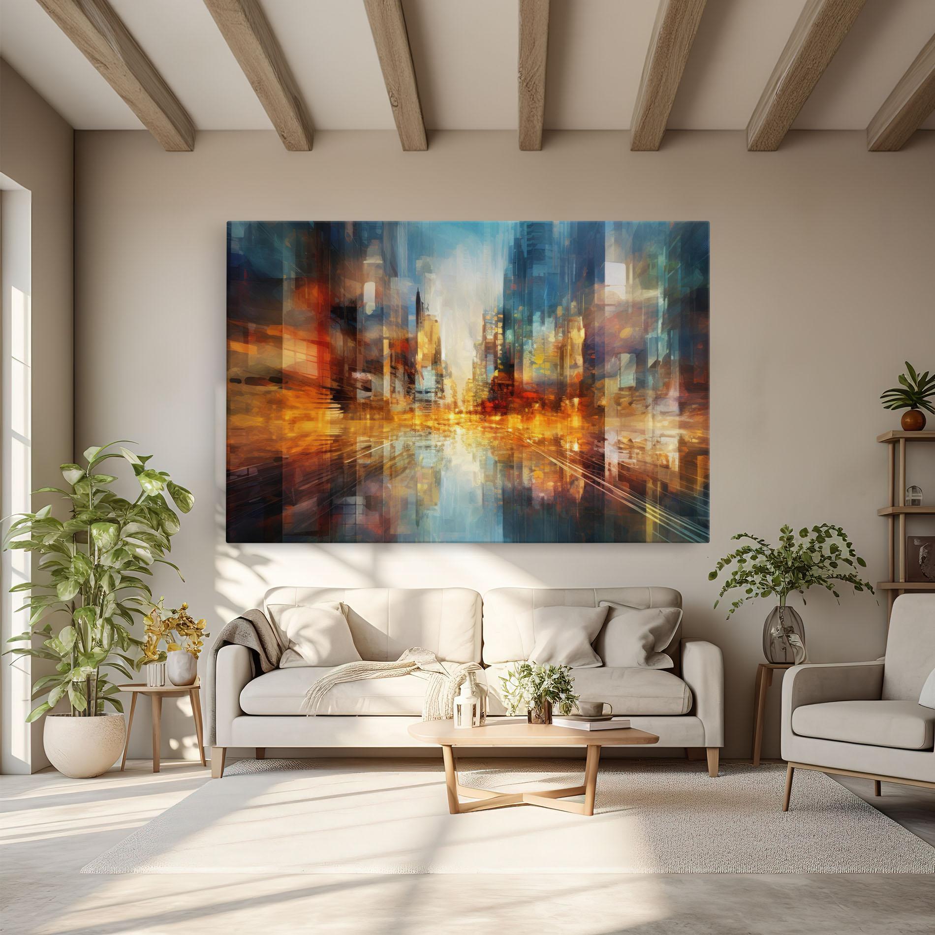 Vászonkép Orange Lights City mockup 6