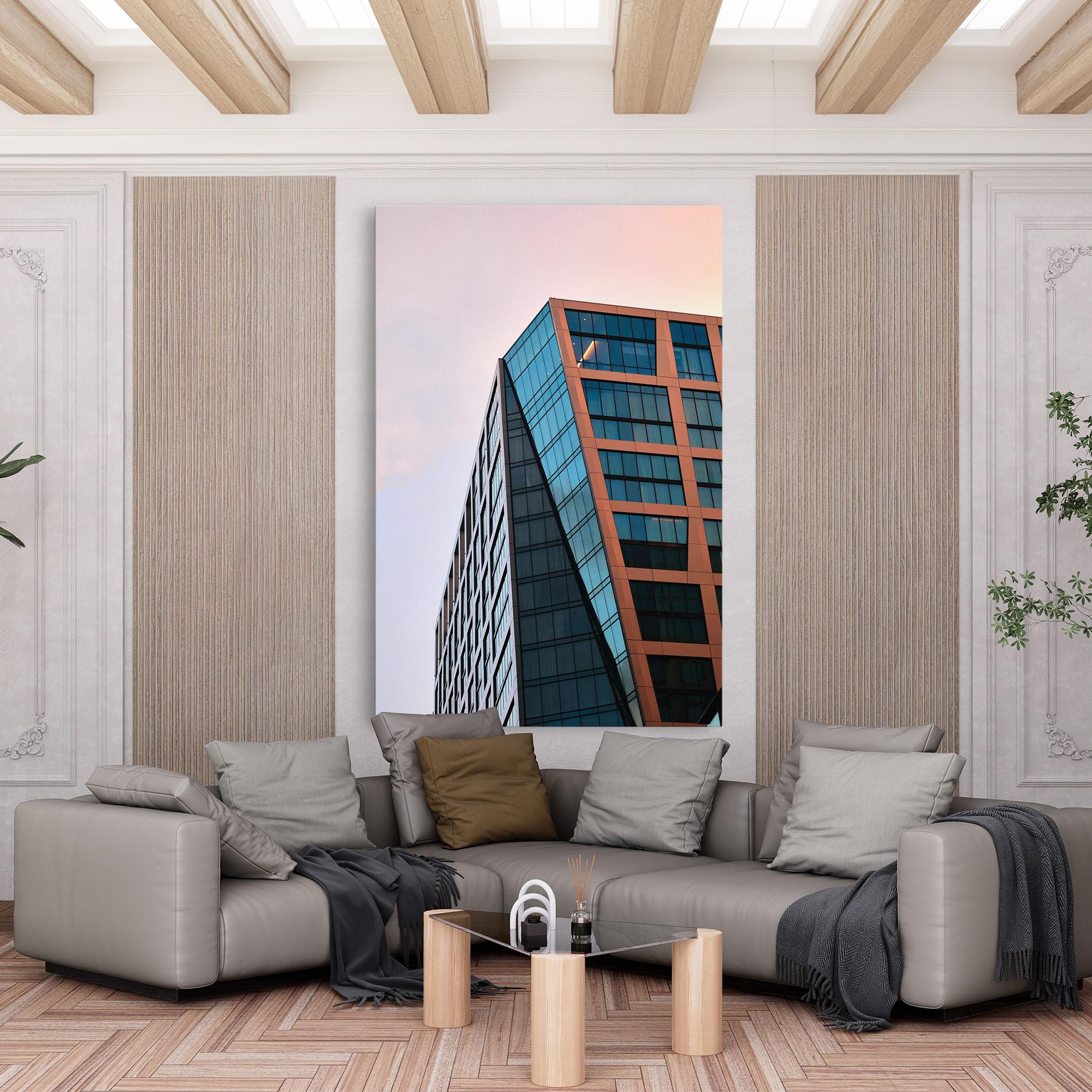 Vászonkép Blue Glass Building mockup 6