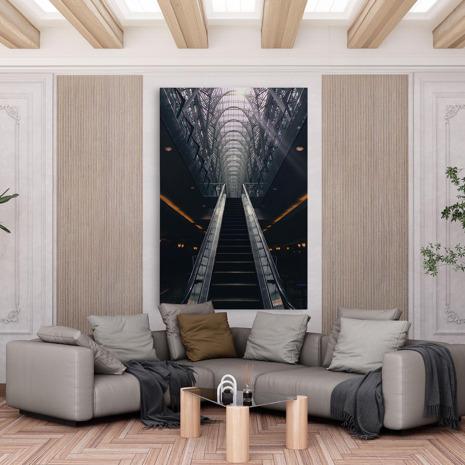 Vászonkép Grey Stairs Building mockup 6