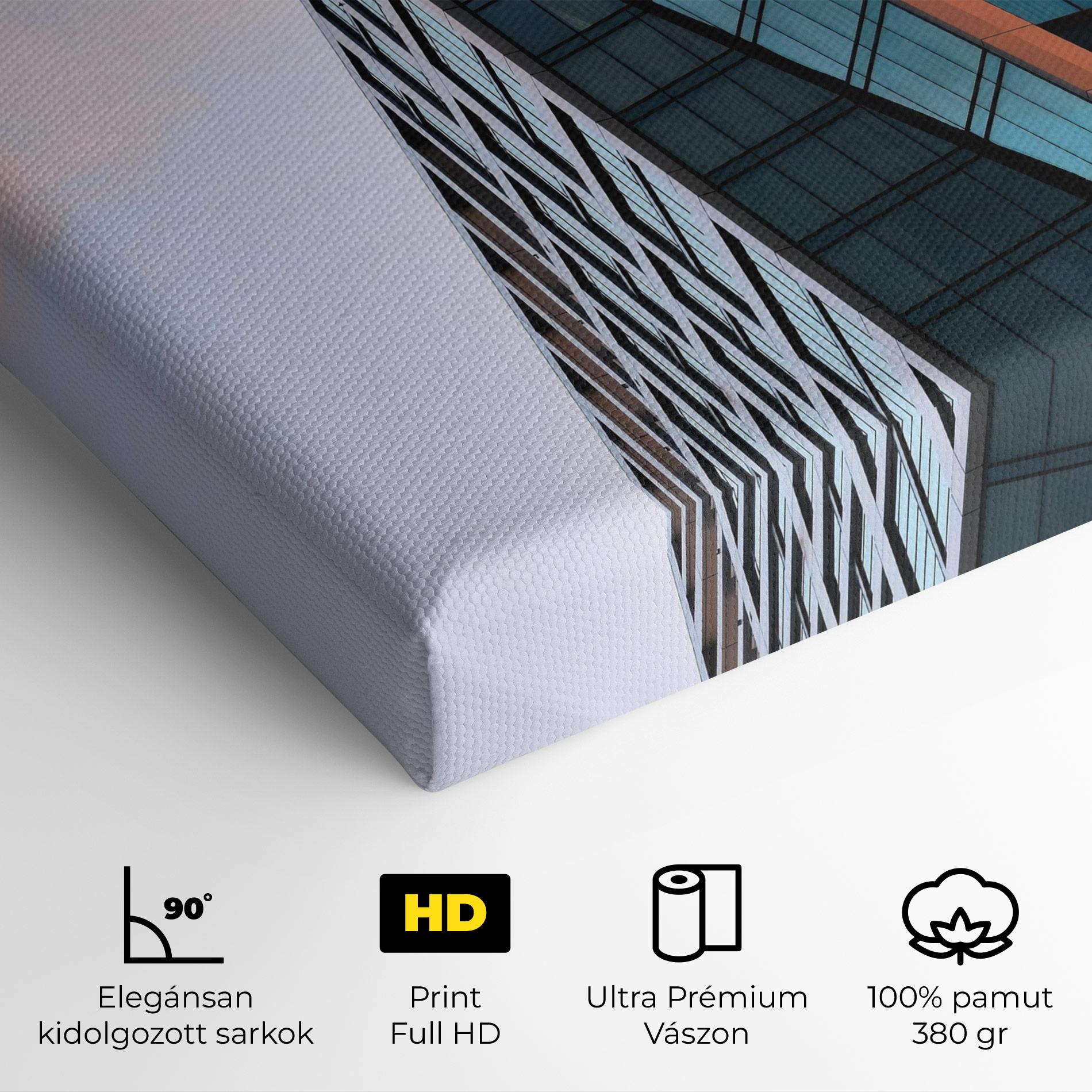 Vászonkép Blue Glass Building mockup 4