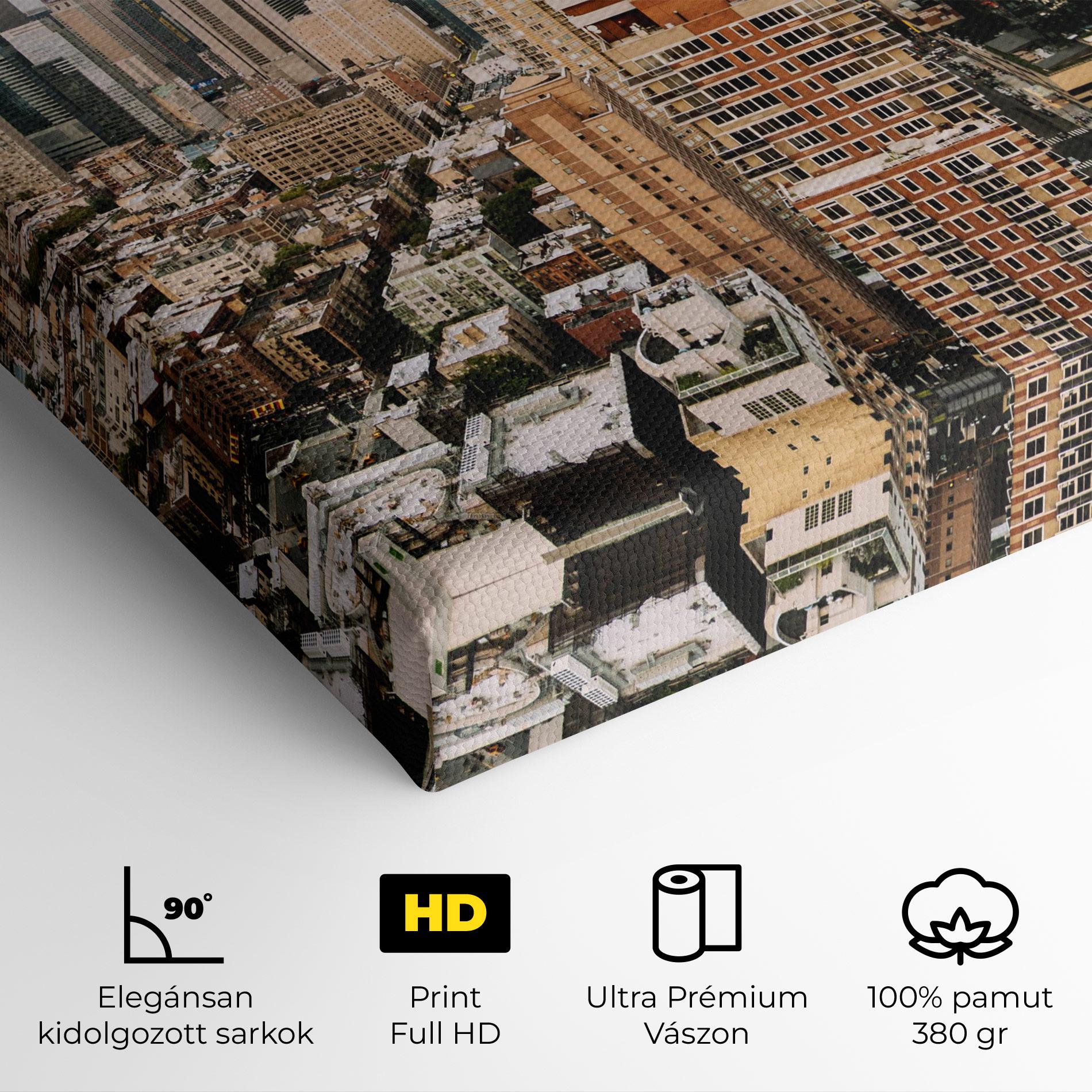 Vászonkép Cream Orange Building mockup 4