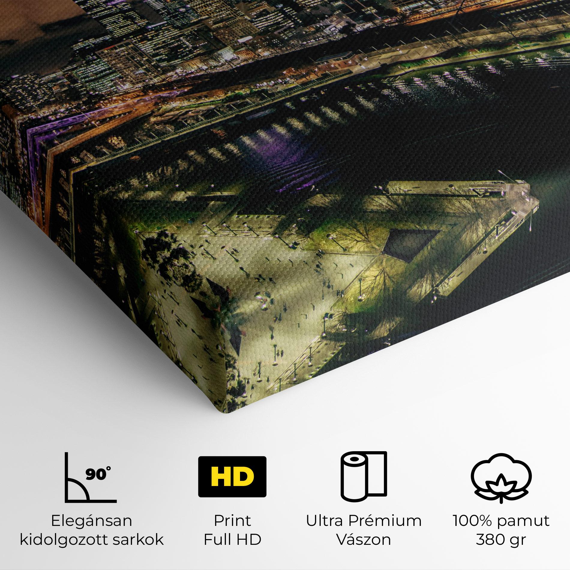 Vászonkép Green Purple City mockup 4