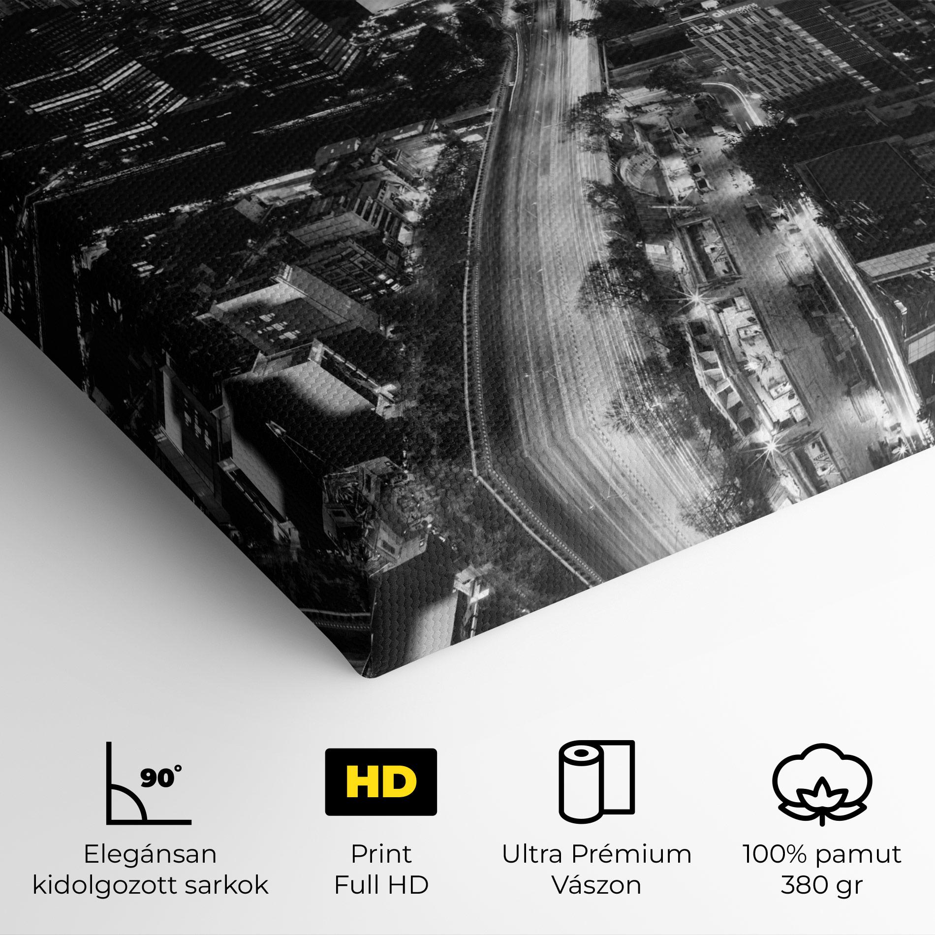 Vászonkép Grey Lights City mockup 4