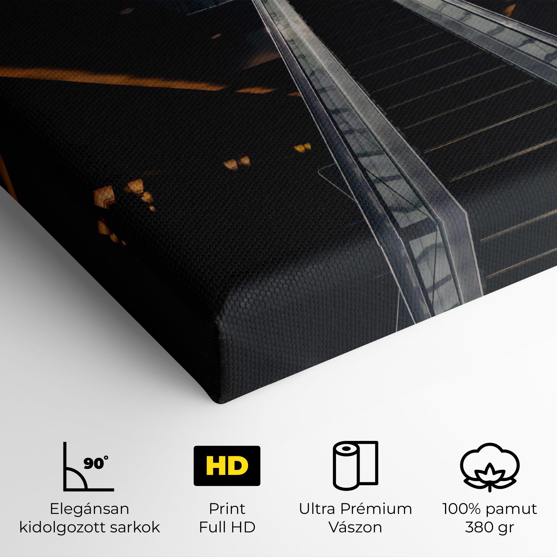 Vászonkép Grey Stairs Building mockup 4