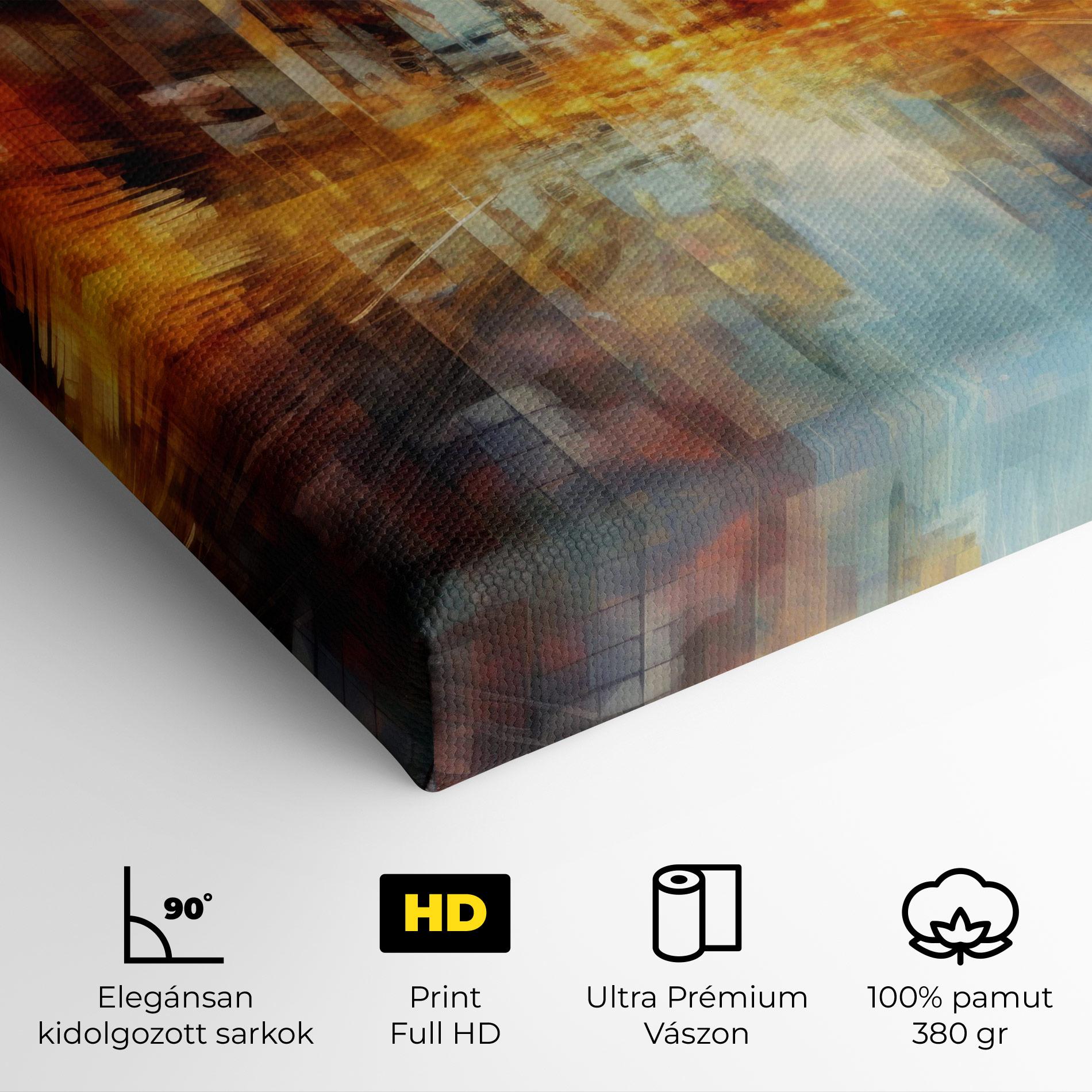 Vászonkép Orange Lights City mockup 4