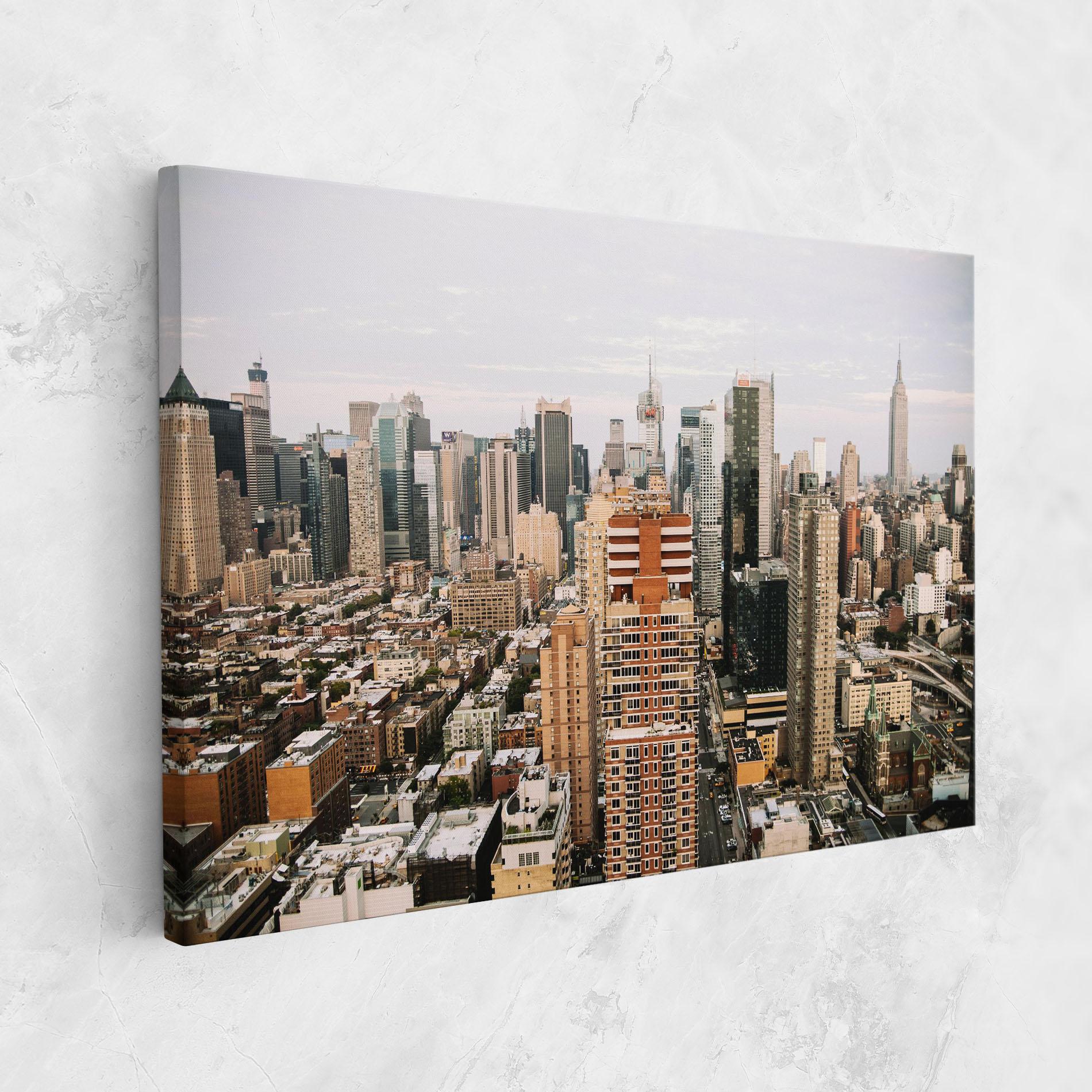 Vászonkép Cream Orange Building mockup 1