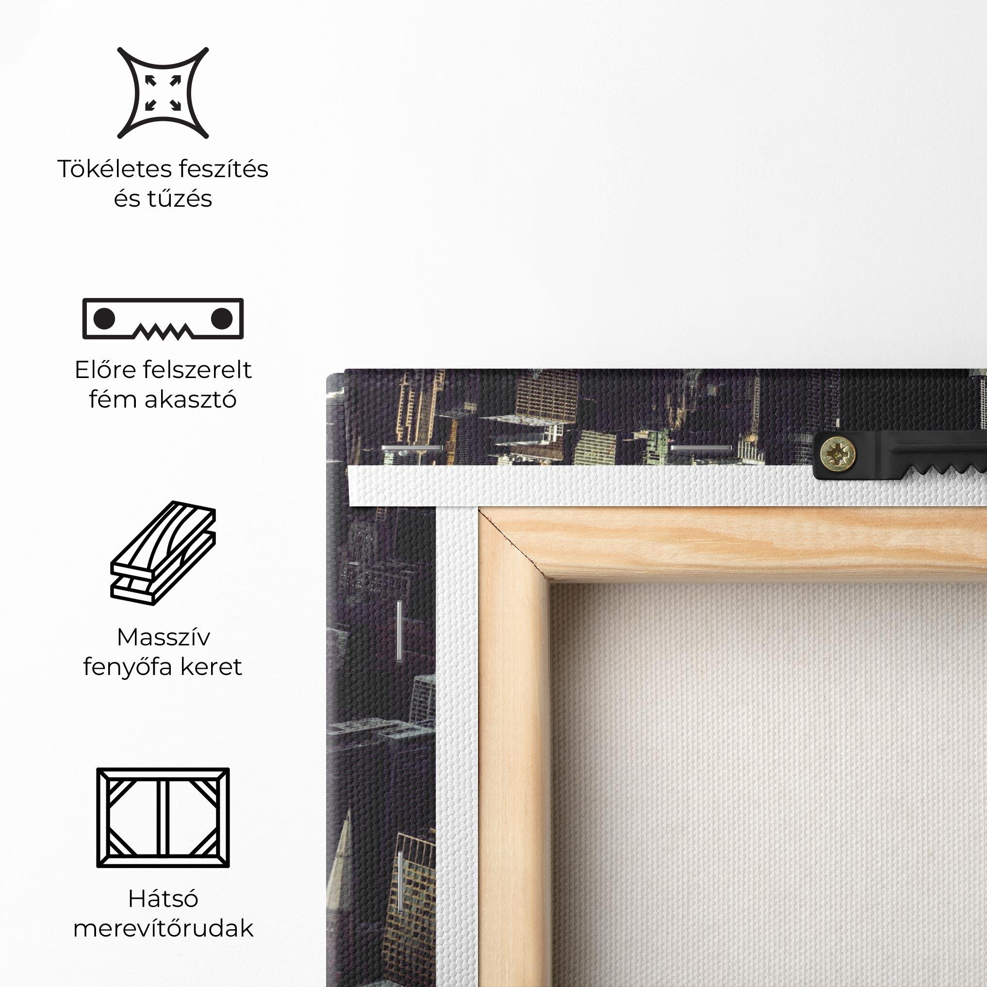 Vászonkép Black Cream Building mockup 5