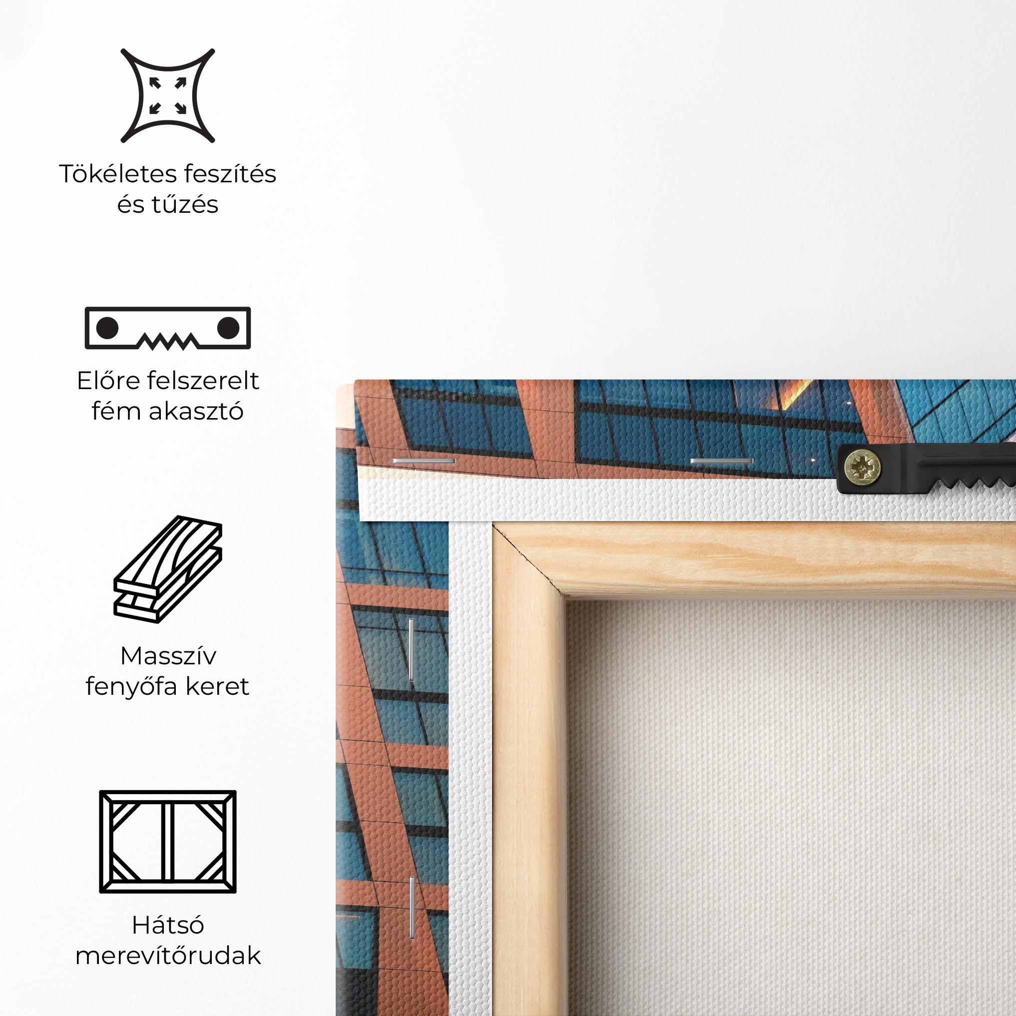 Vászonkép Blue Glass Building mockup 5