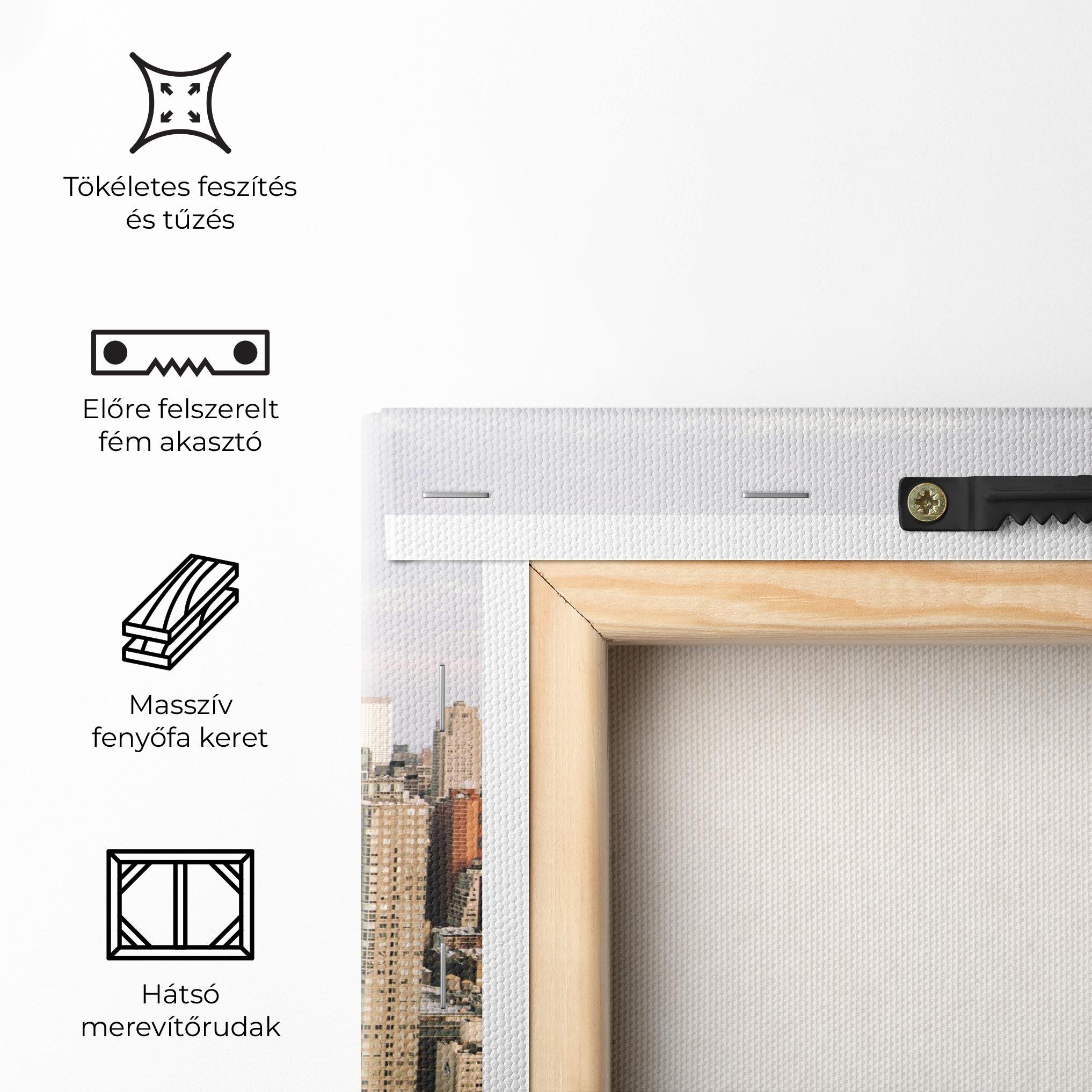 Vászonkép Cream Orange Building mockup 5