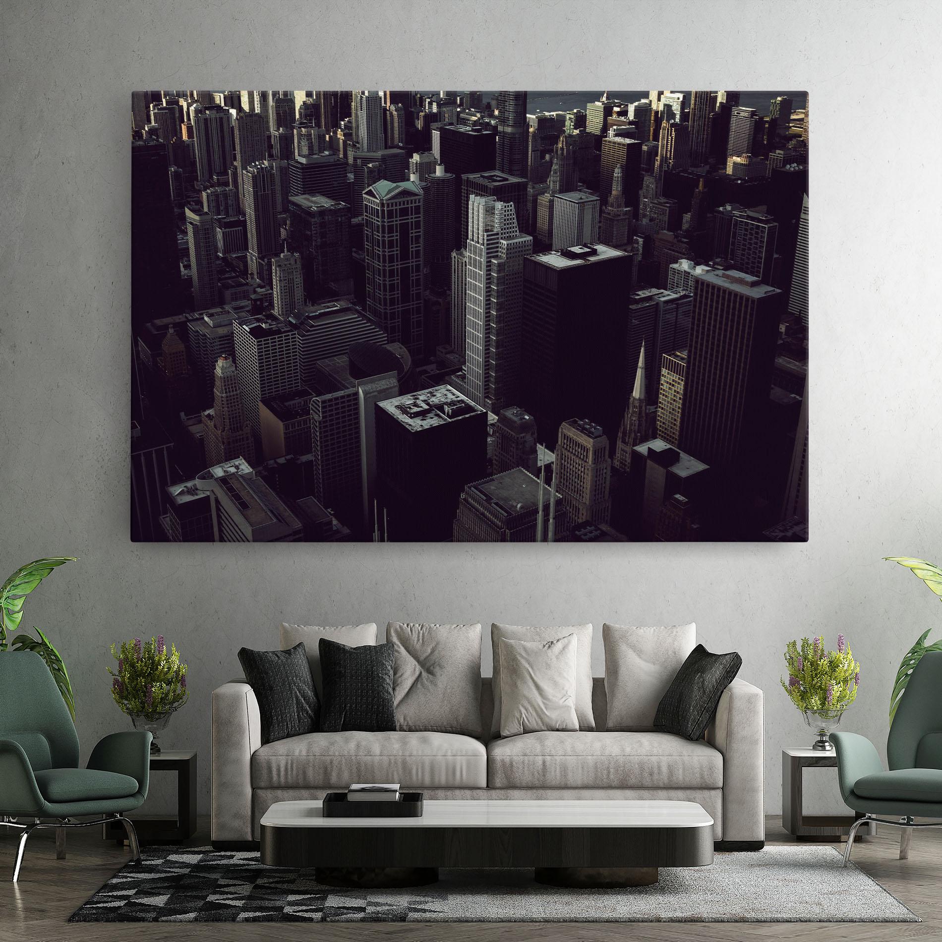 Vászonkép Black Cream Building mockup 7