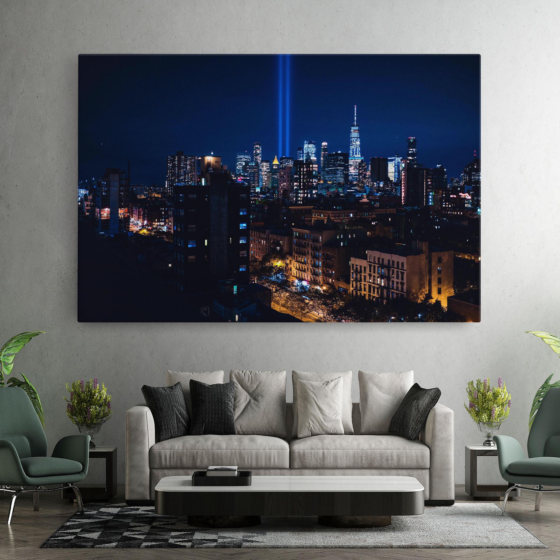 Vászonkép Blue Light City mockup 7