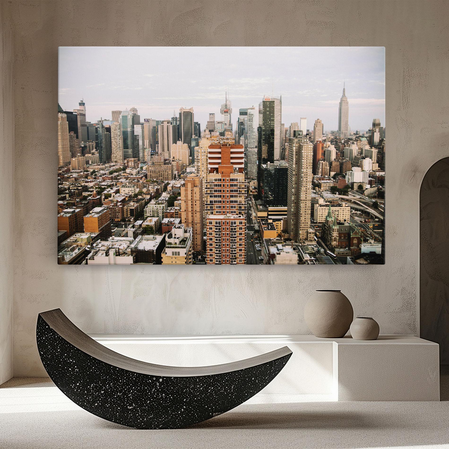 Vászonkép Cream Orange Building mockup 8