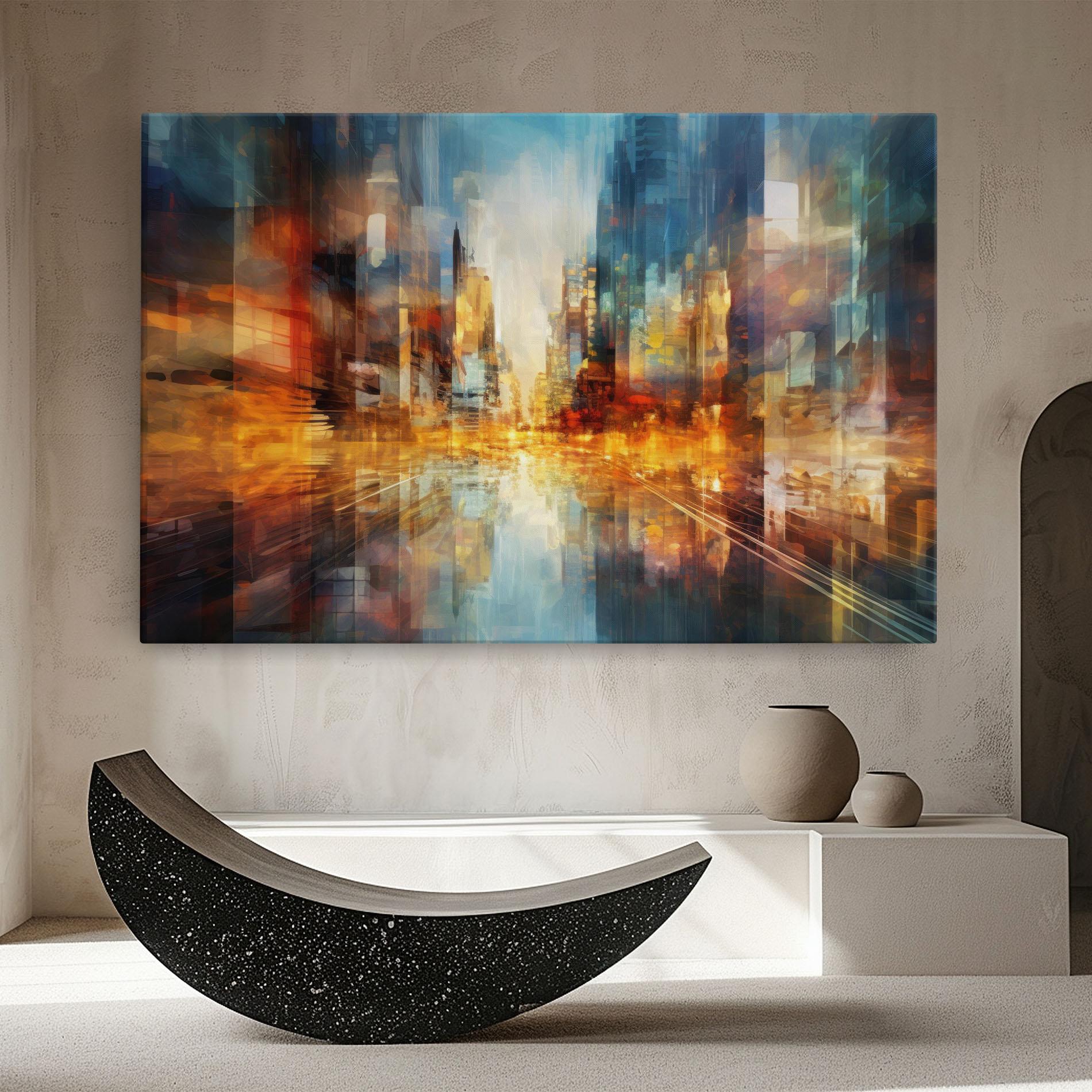 Vászonkép Orange Lights City mockup 8