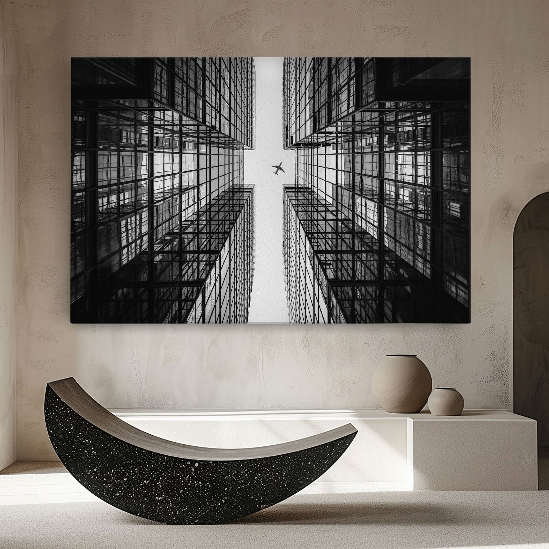 Plane Grey Building mockup 8