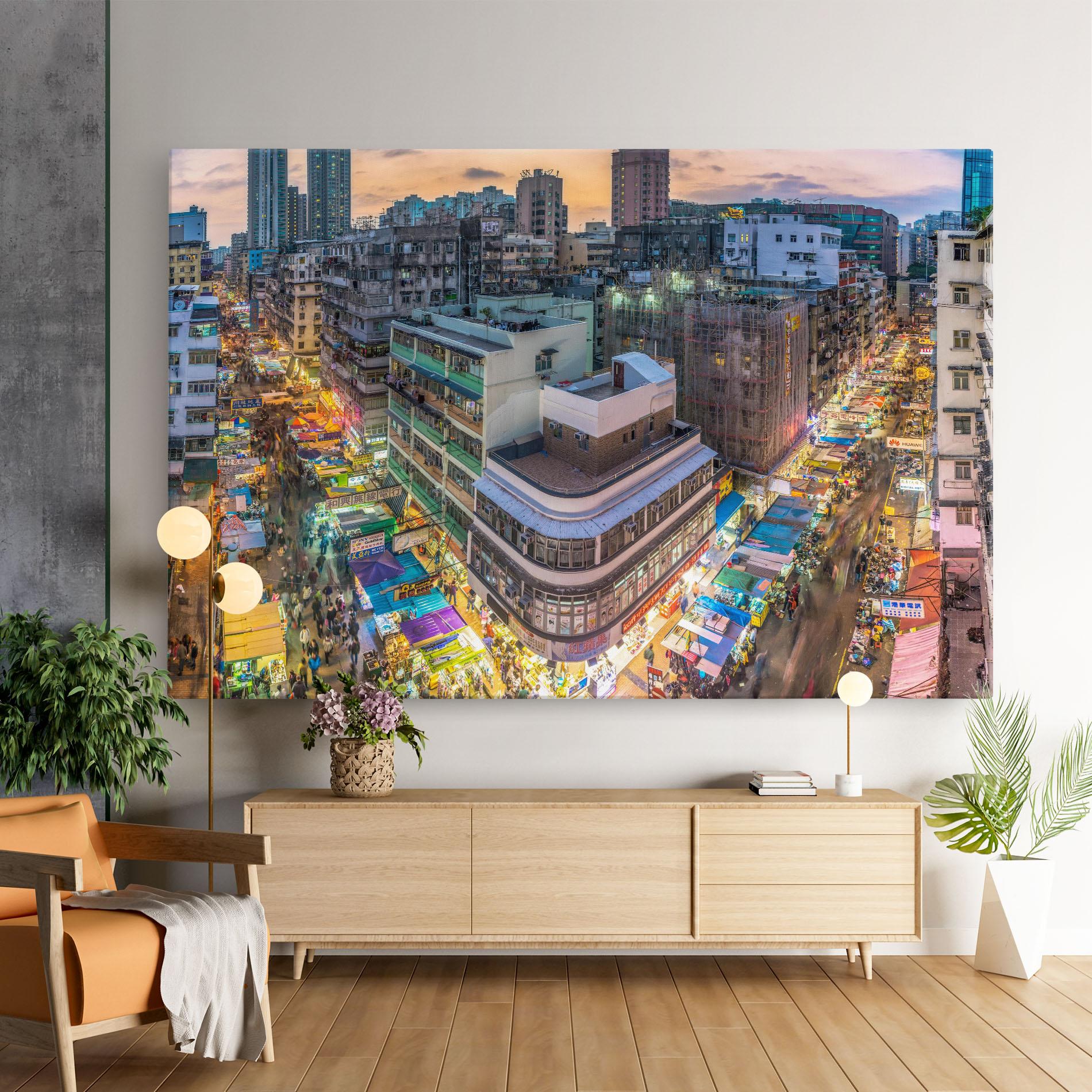 Vászonkép Colorful Building mockup 9