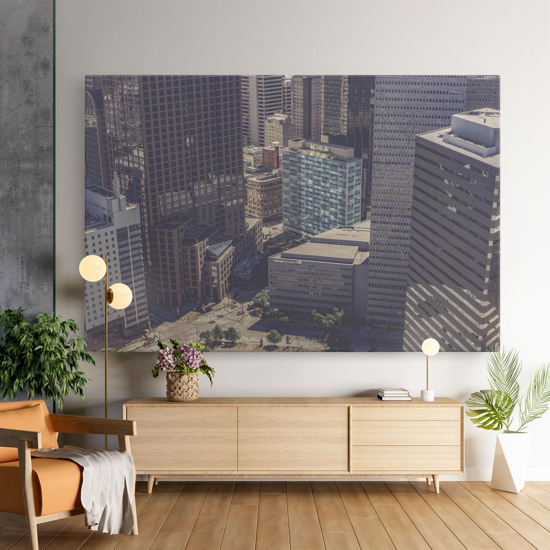 Vászonkép Cream Light Building mockup 9