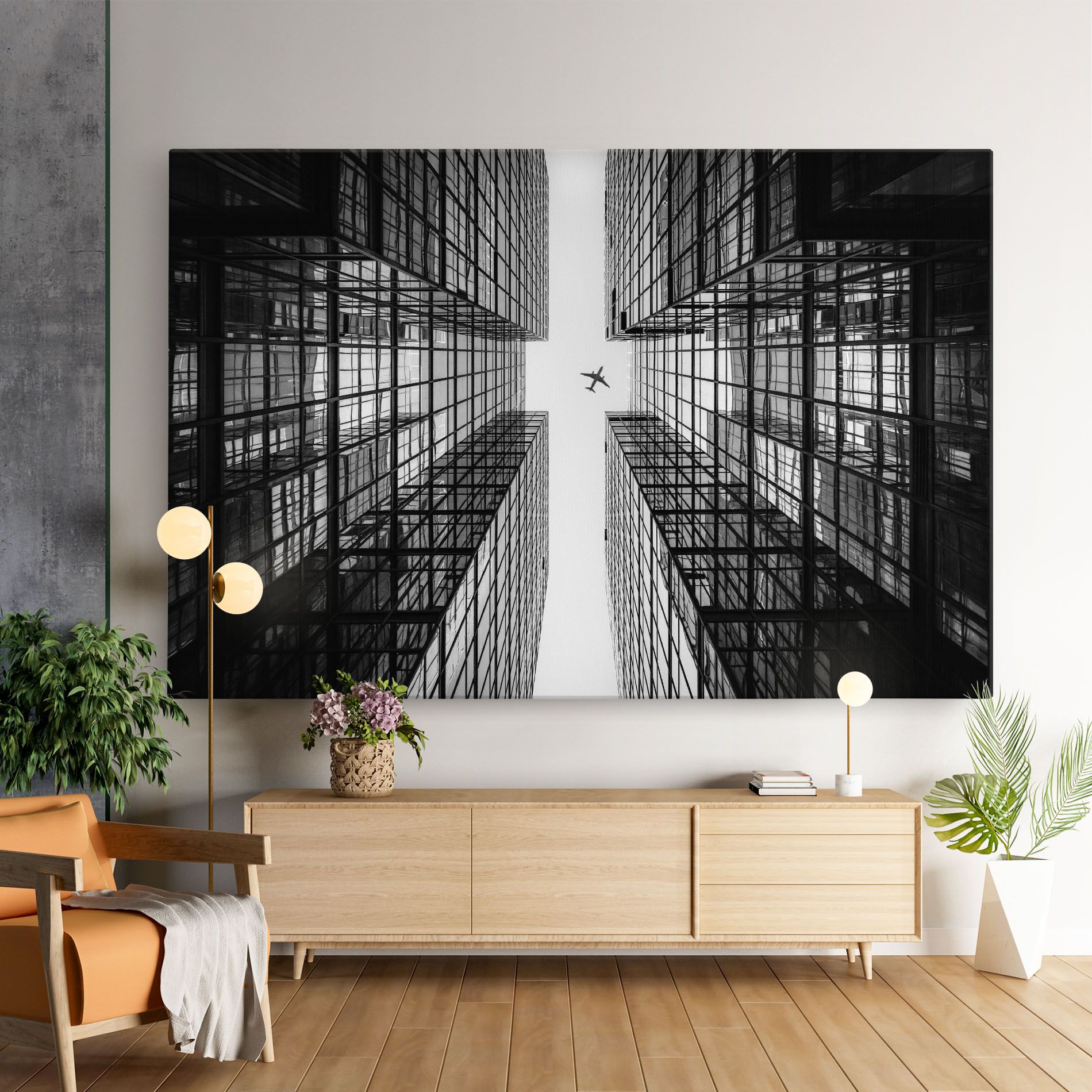 Plane Grey Building mockup 9