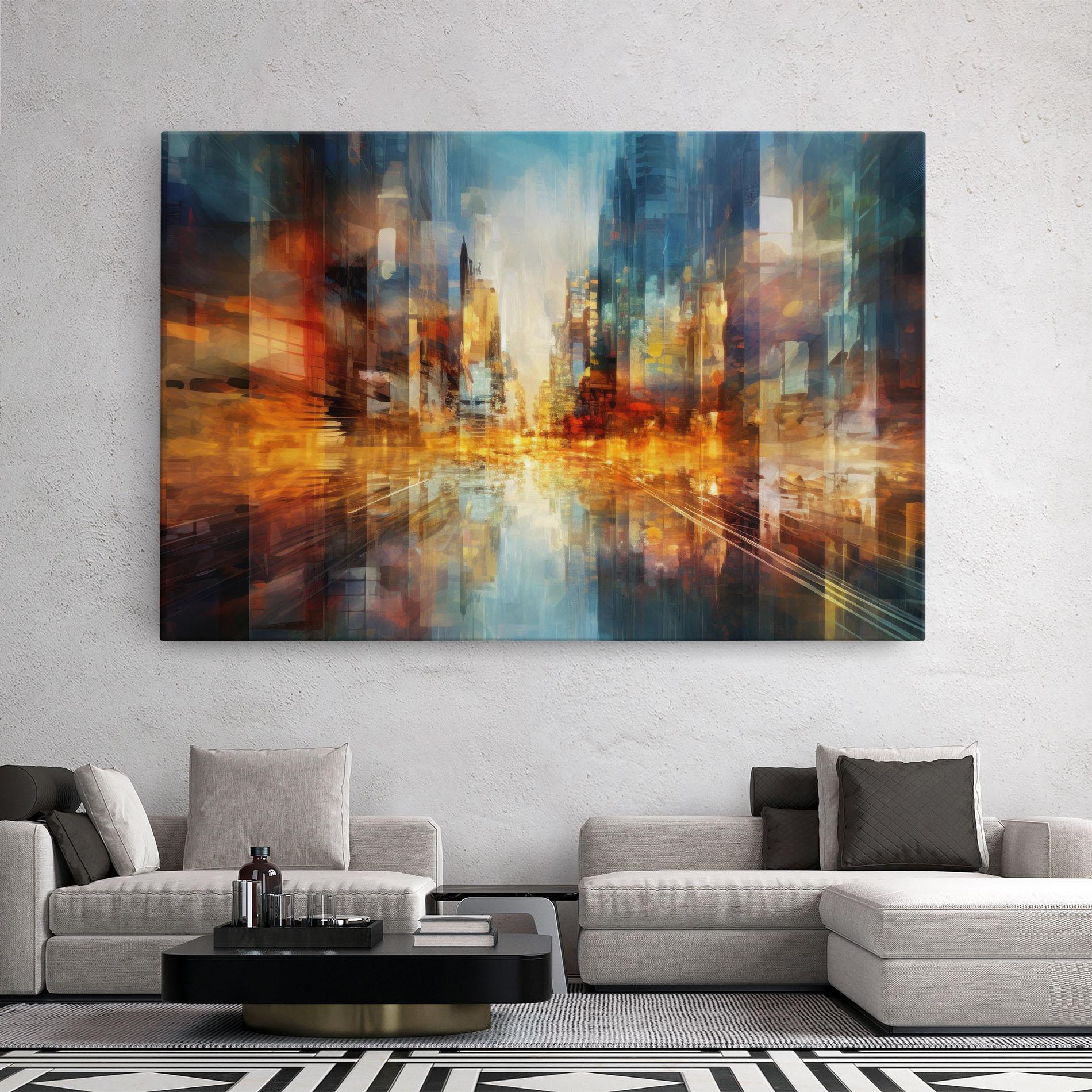 Vászonkép Orange Lights City mockup 2