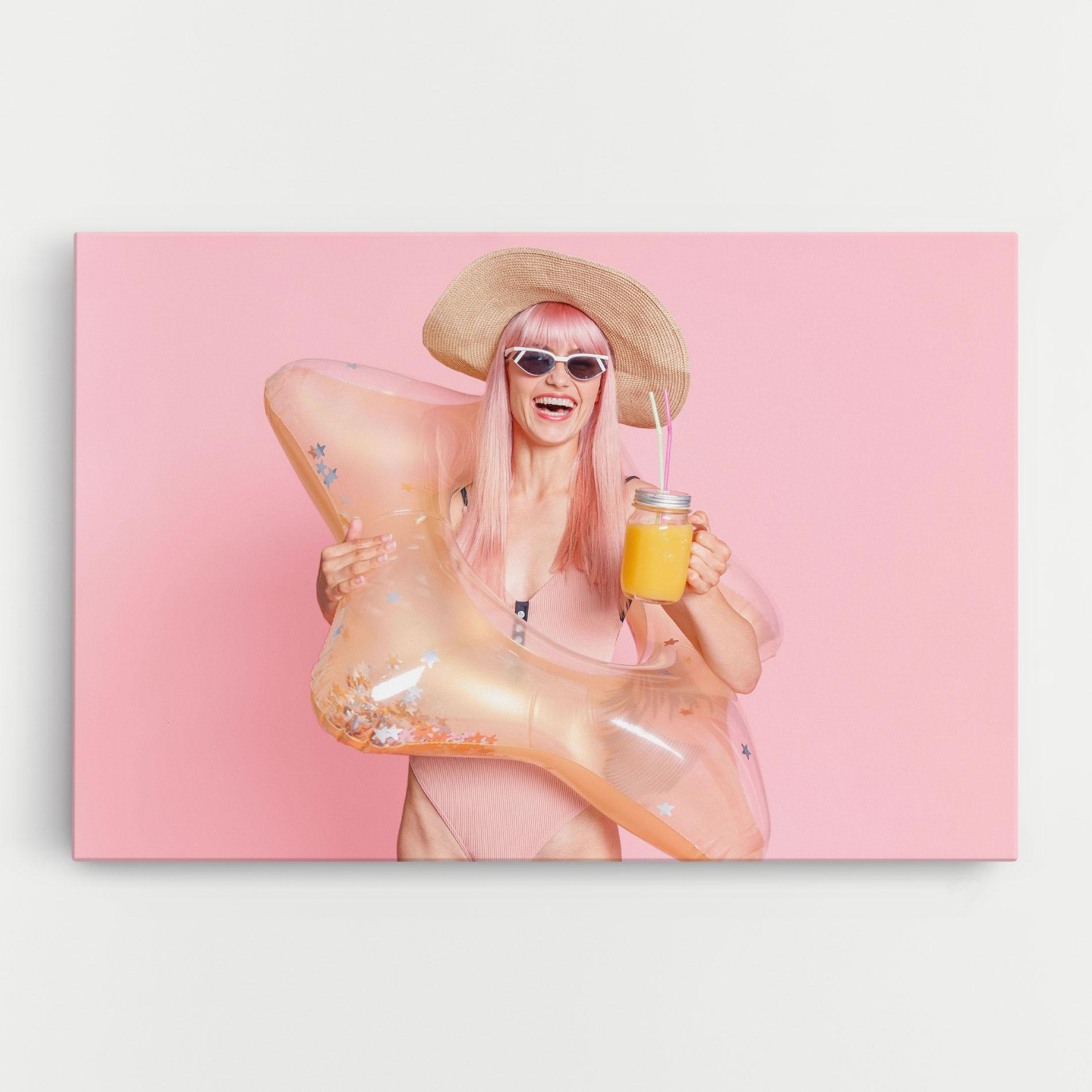 Vászonkép Joyful Pink Woman mockup 0
