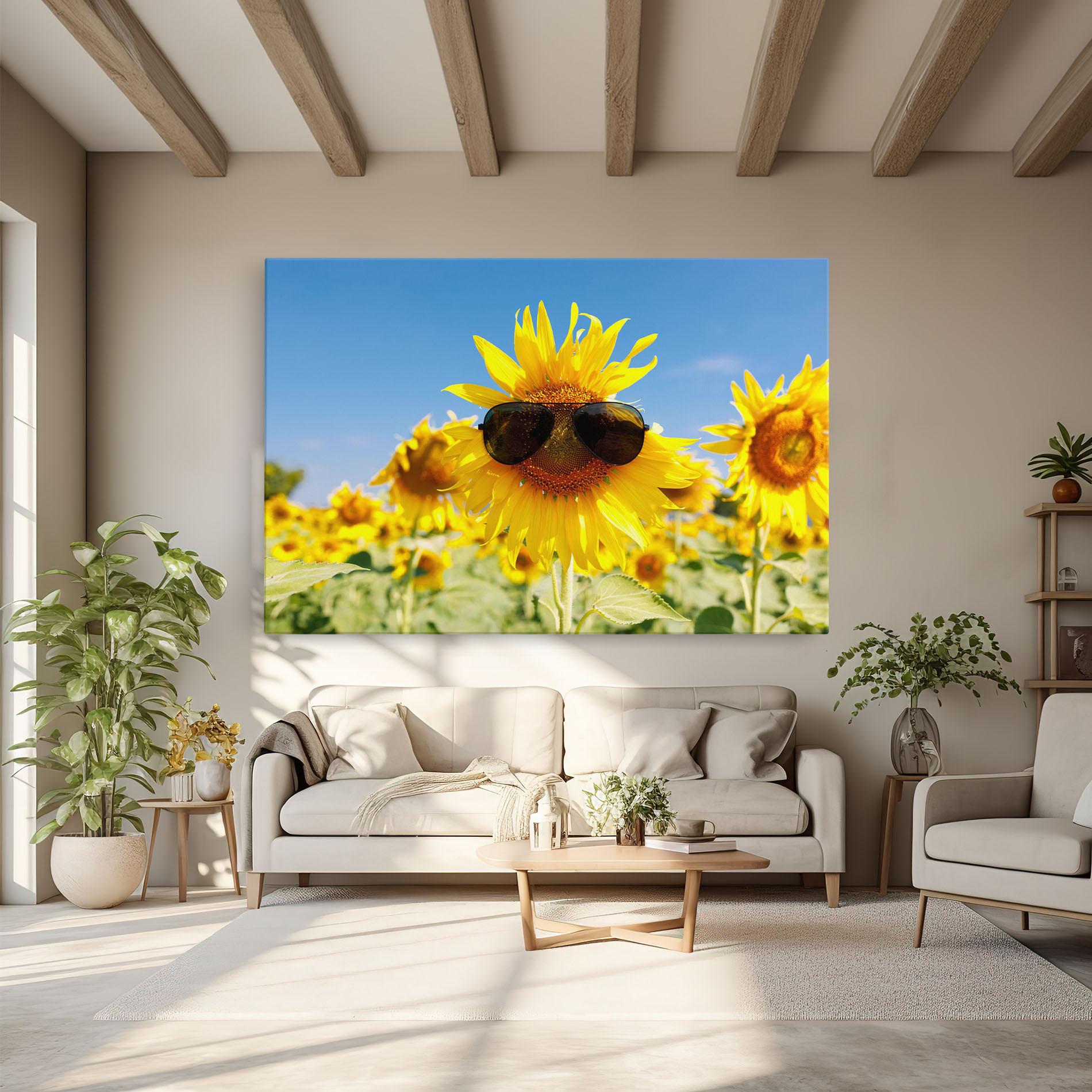 Vászonkép Sun Flower Glasses mockup 6