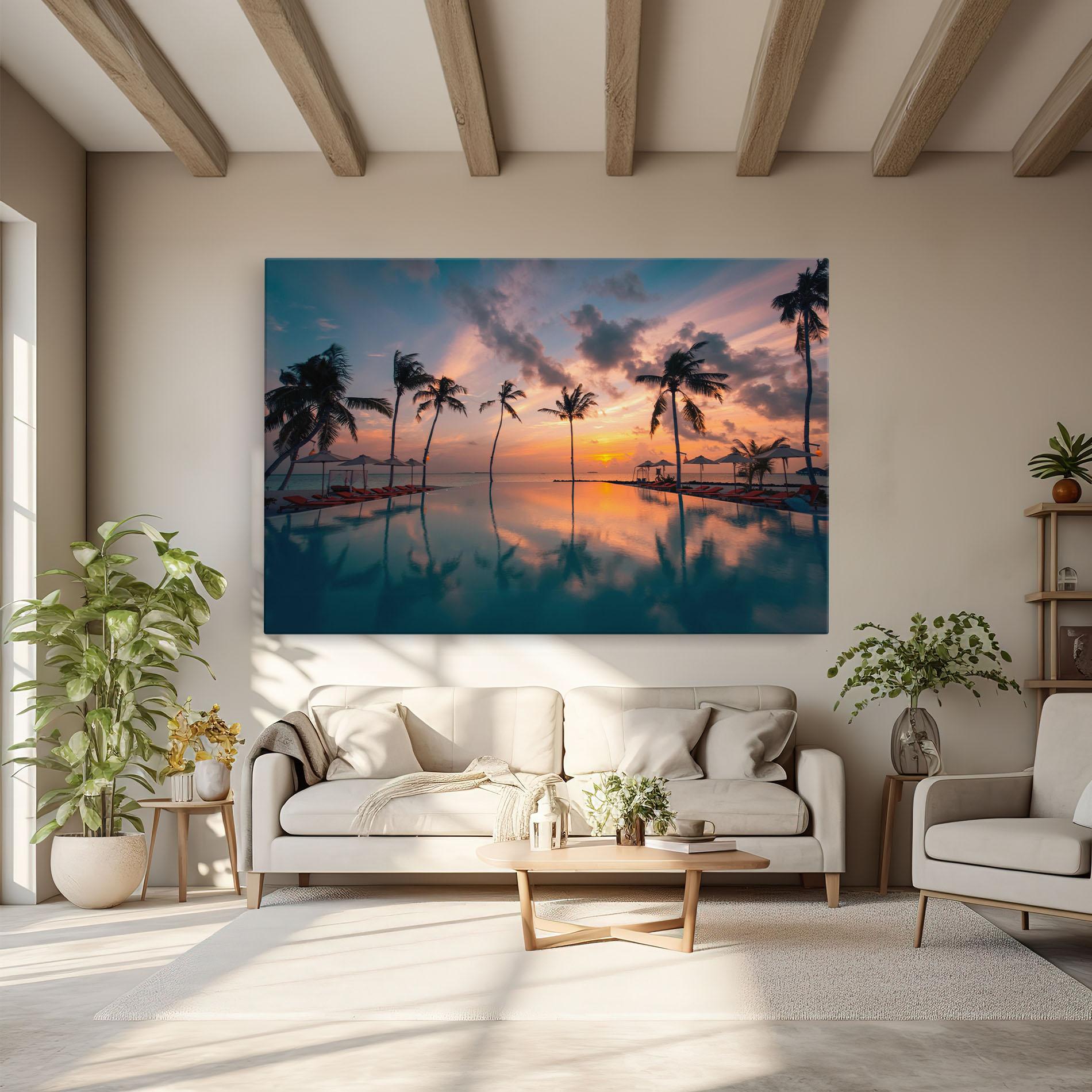 Vászonkép Tropical Beach mockup 6