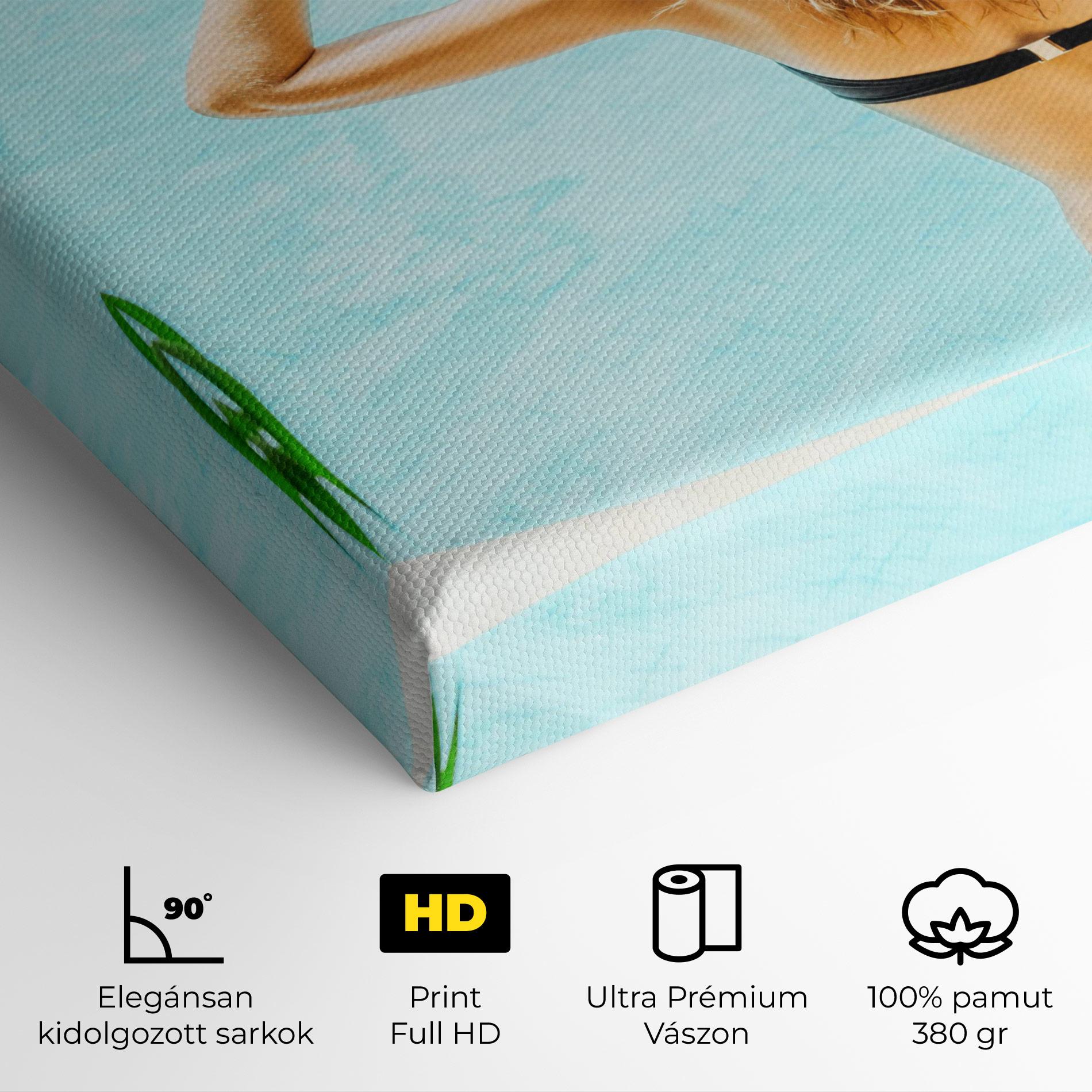 Vászonkép Enjoying Swimming Pool mockup 4