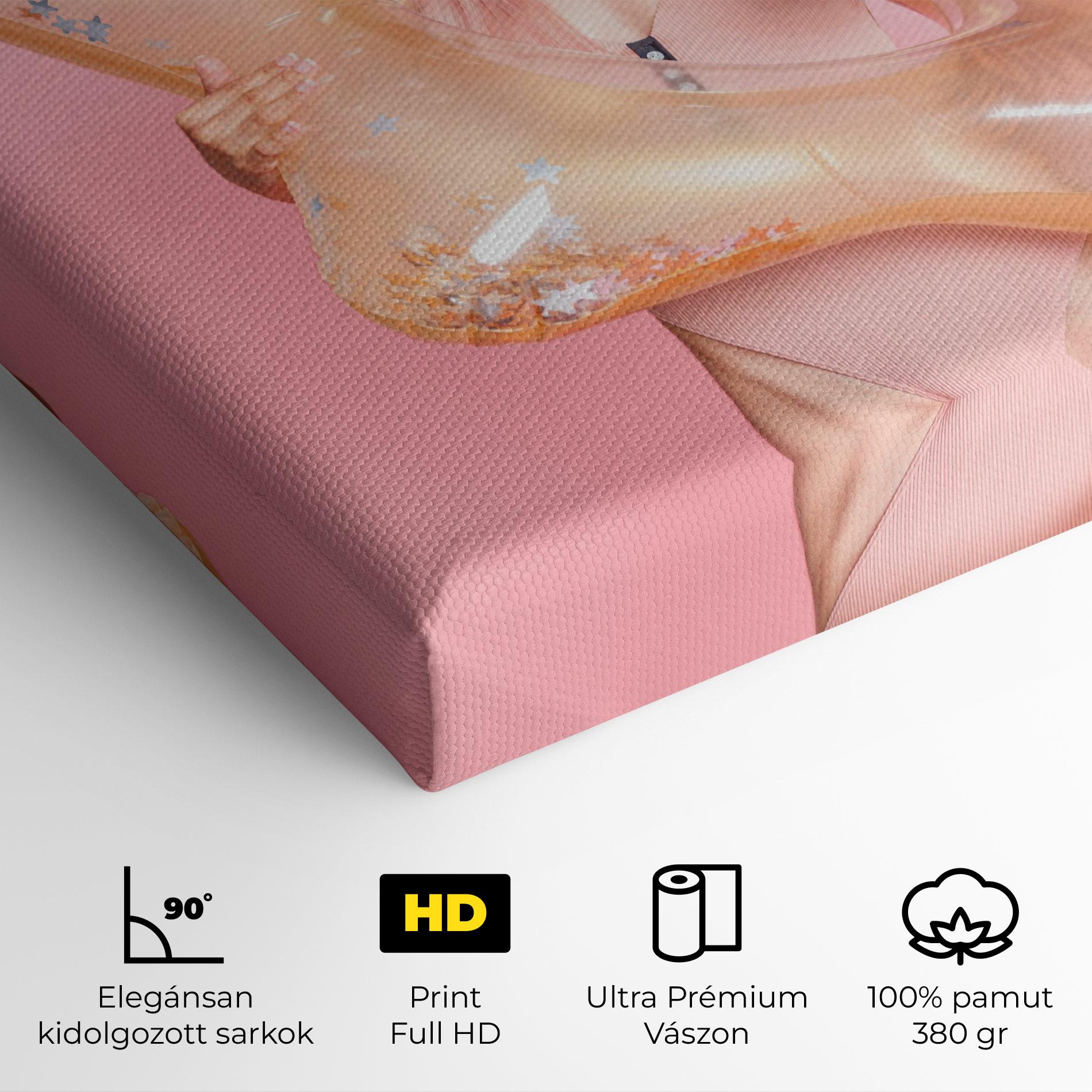 Vászonkép Joyful Pink Woman mockup 4