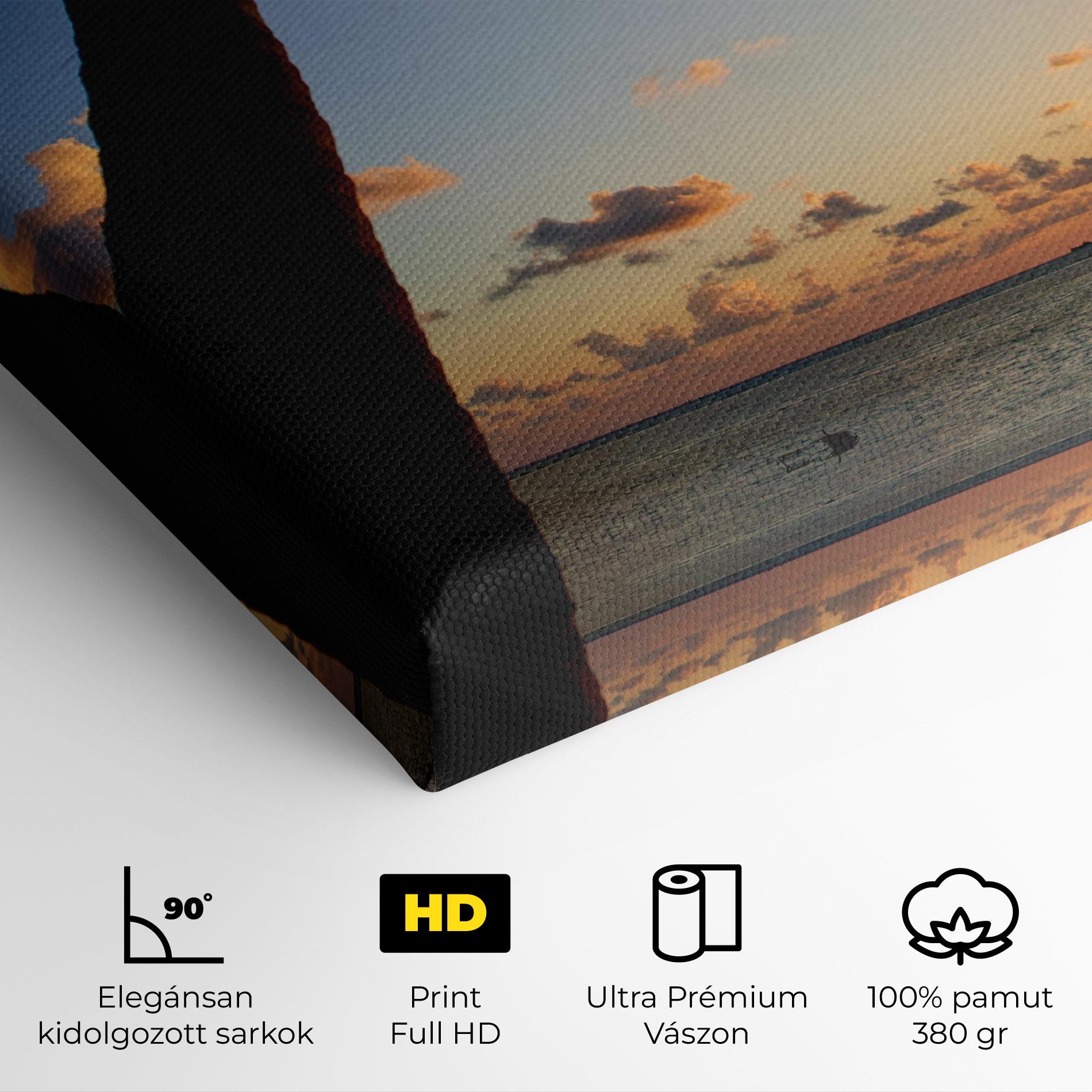 Vászonkép Palm Tree Silhouette mockup 4