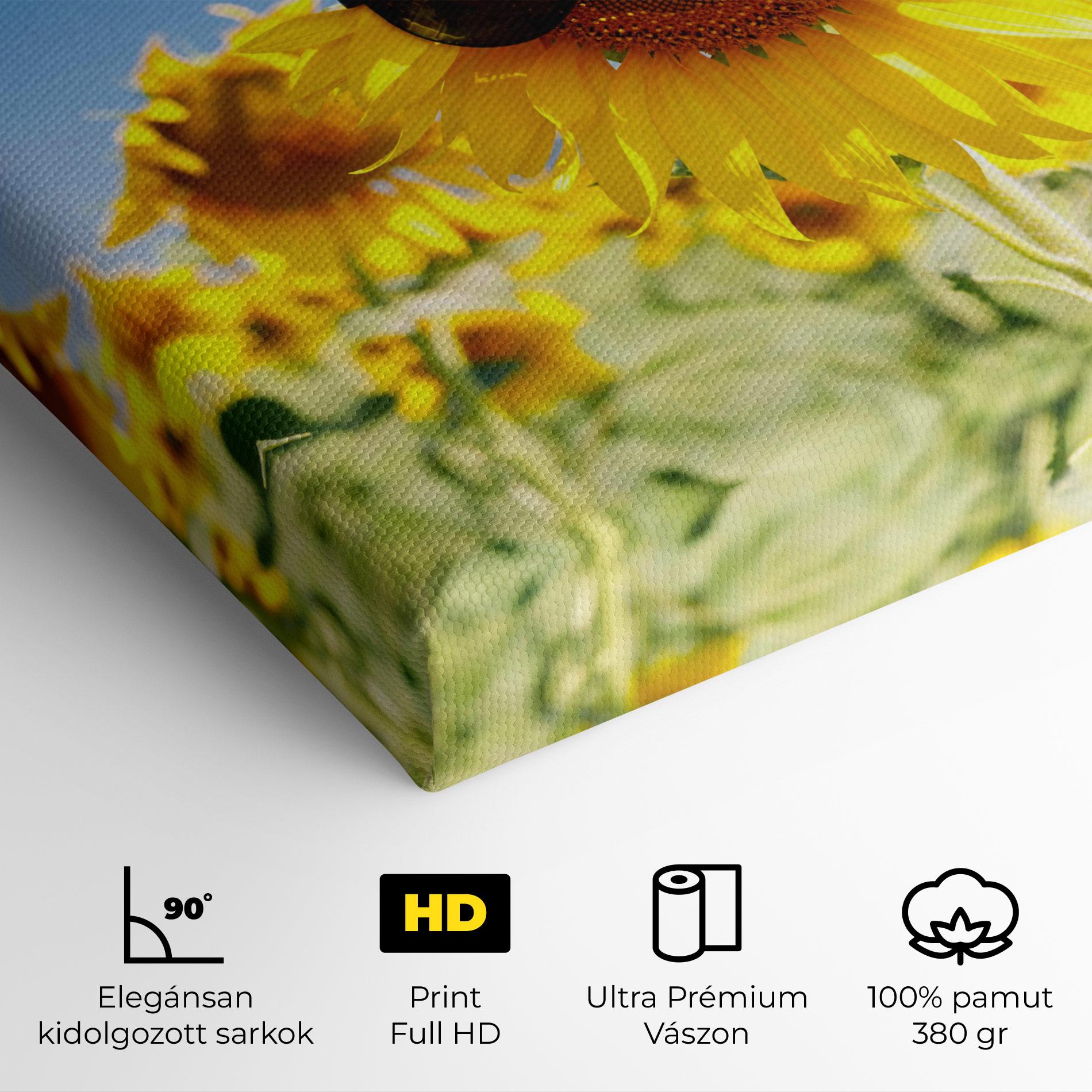 Vászonkép Sun Flower Glasses mockup 4